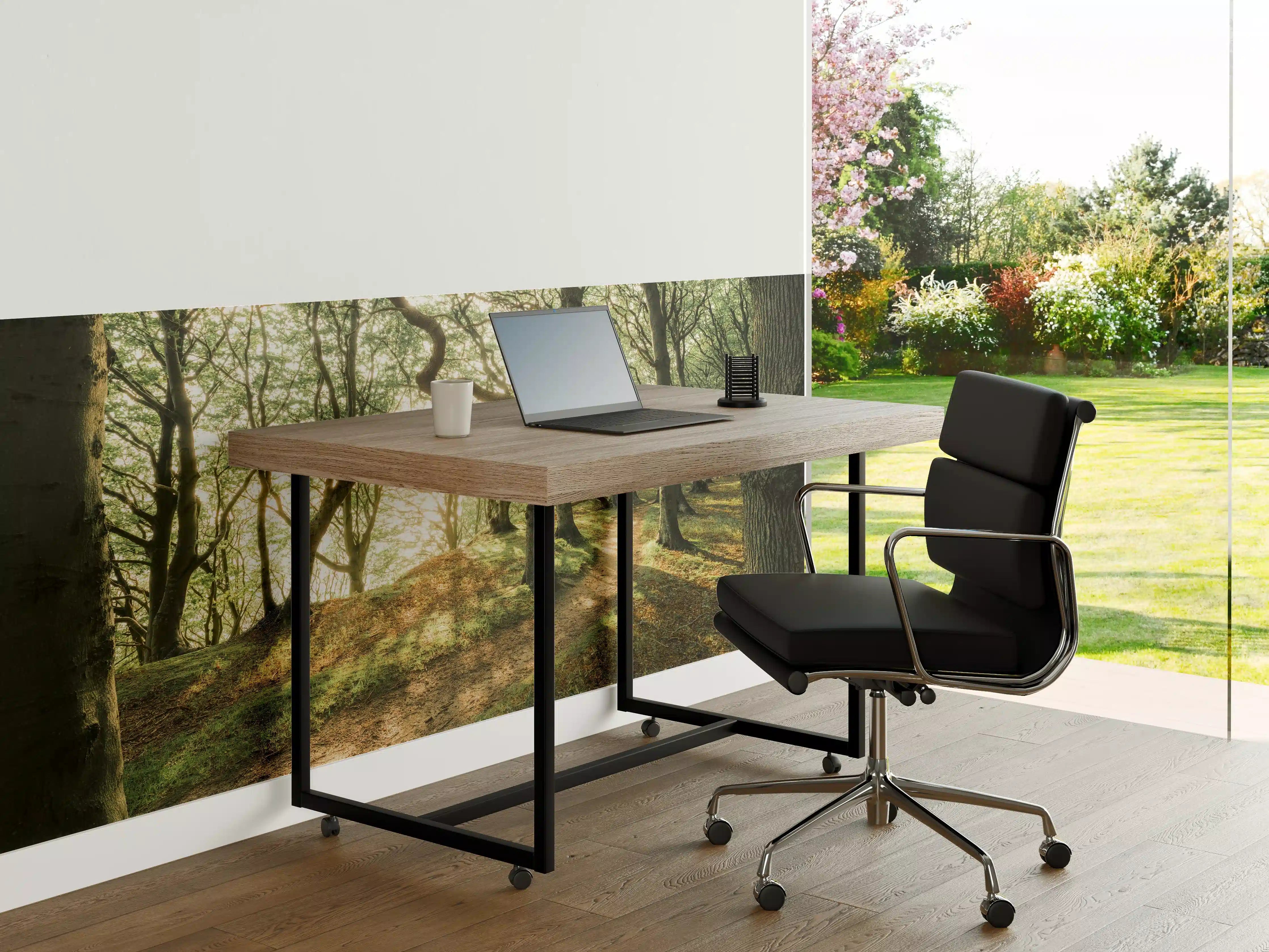 Büro Wandgestaltung - Sonnenstrahlen im Waldweg