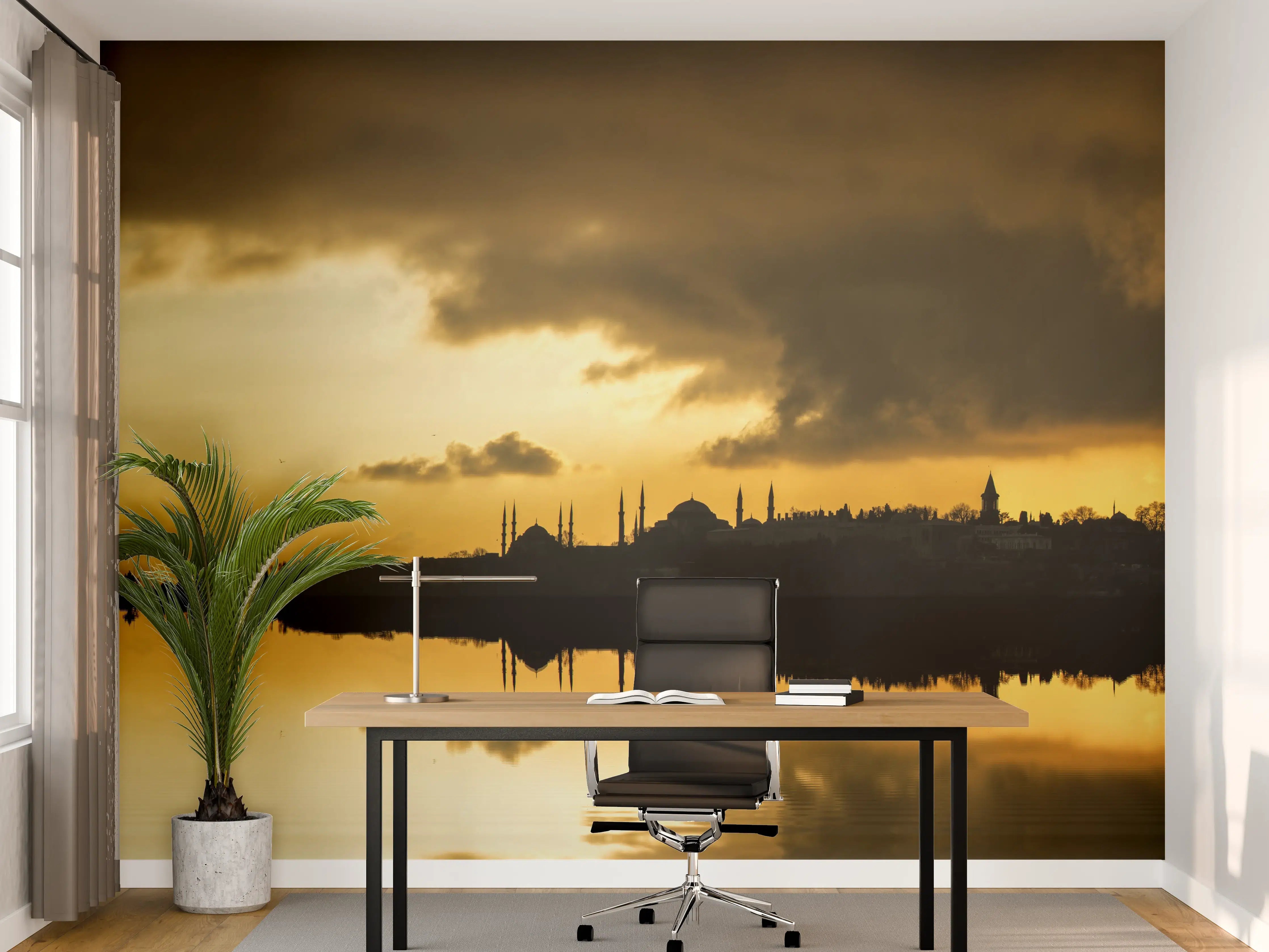 Büro Wandgestaltung - Sonnenuntergang Istanbul - Kiz kulesi
