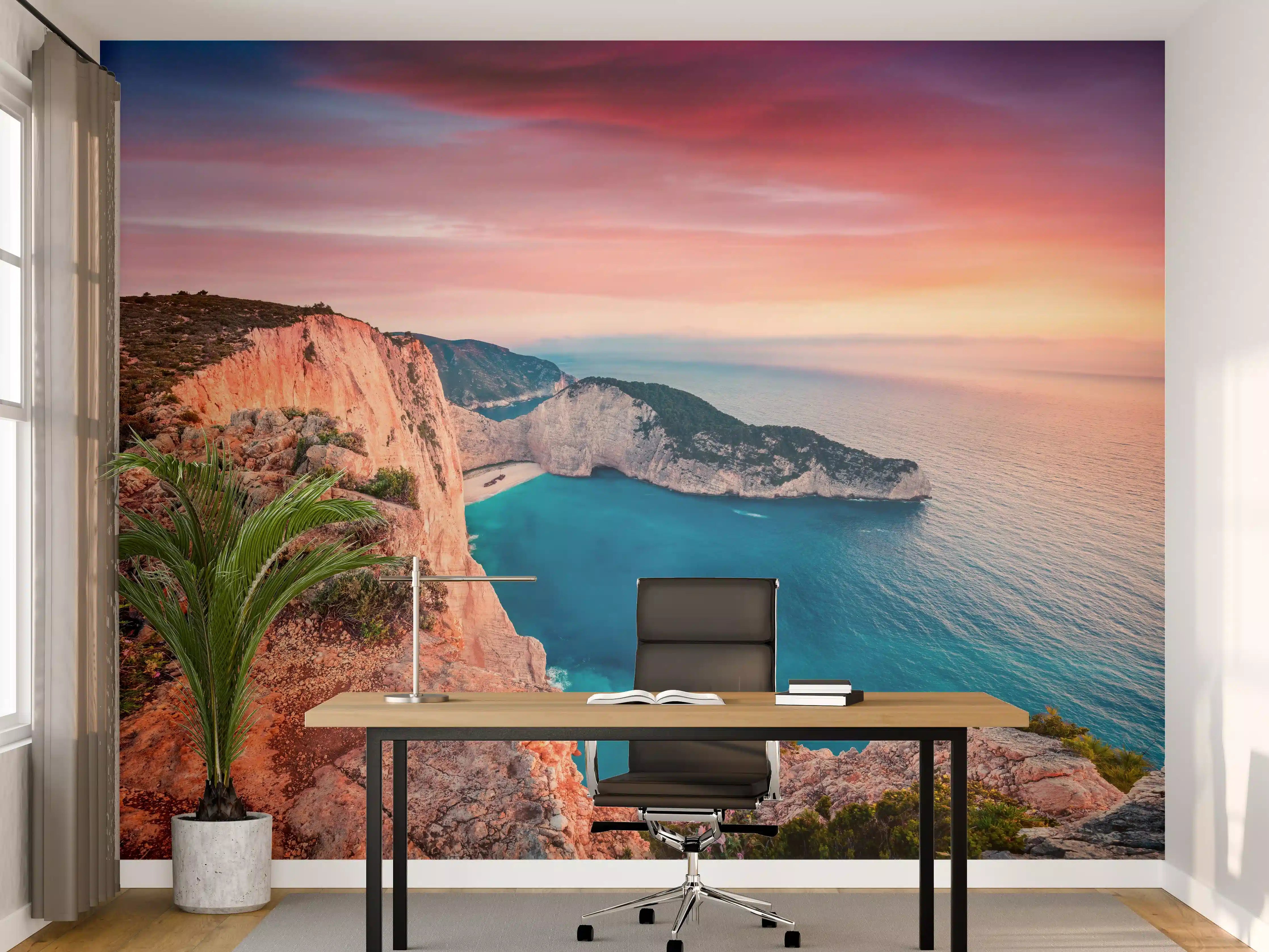 Büro Wandgestaltung - Sonnenuntergang am Shipwreck Beach