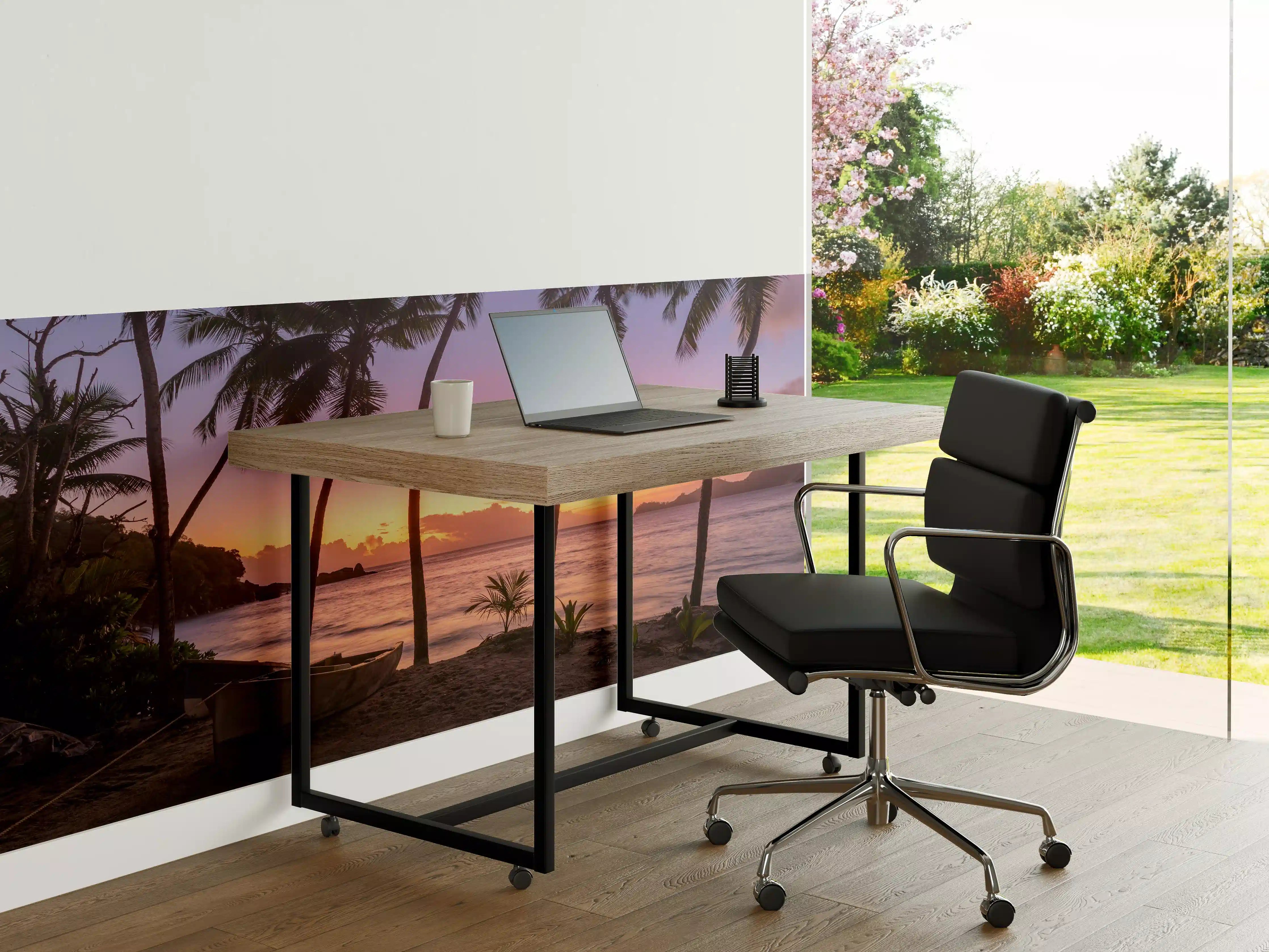 Büro Wandgestaltung - Sonnenuntergang am Strand Anse Takamaka
