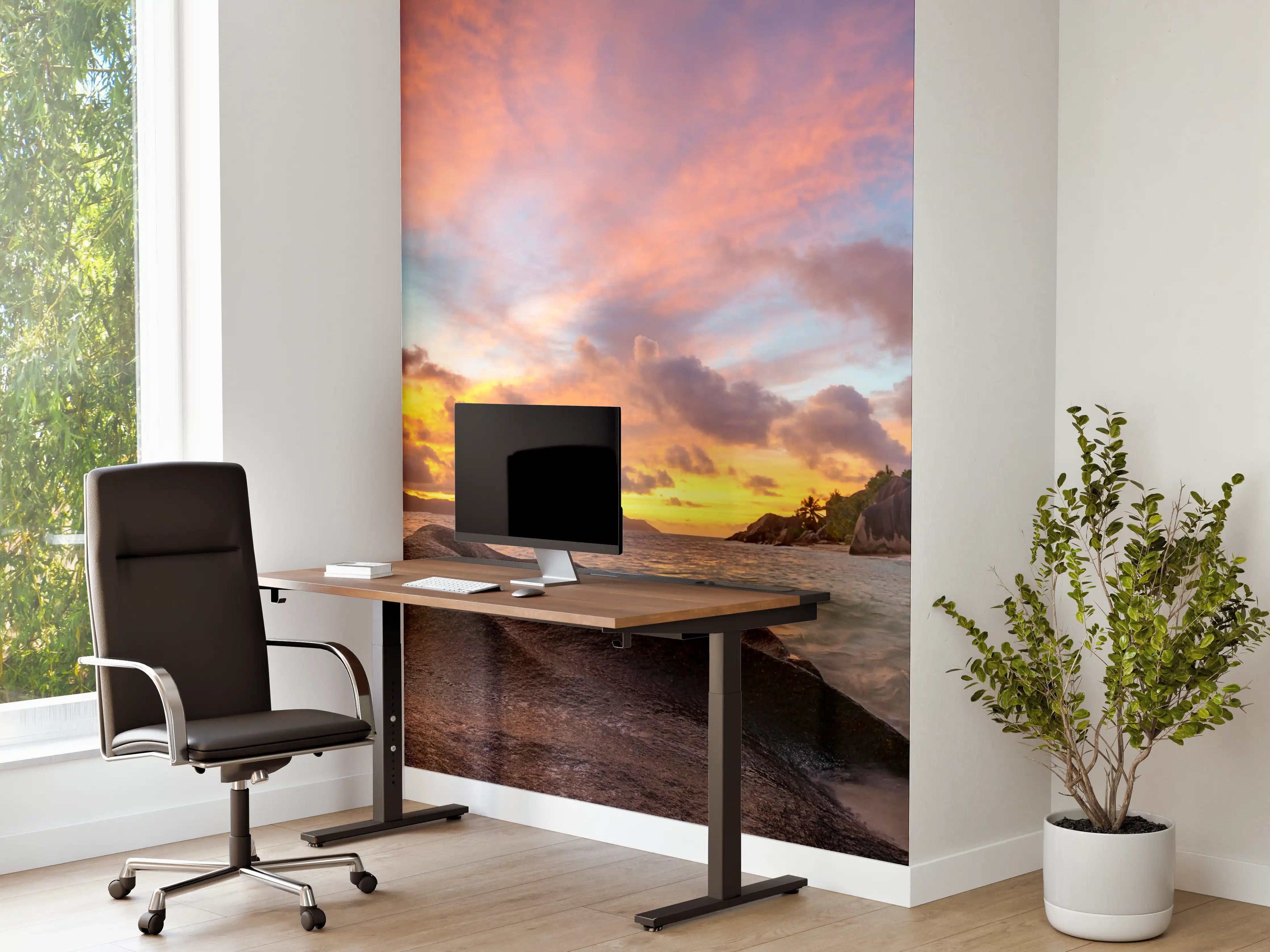 Büro Wandgestaltung - Sonnenuntergang am tropischen Strand