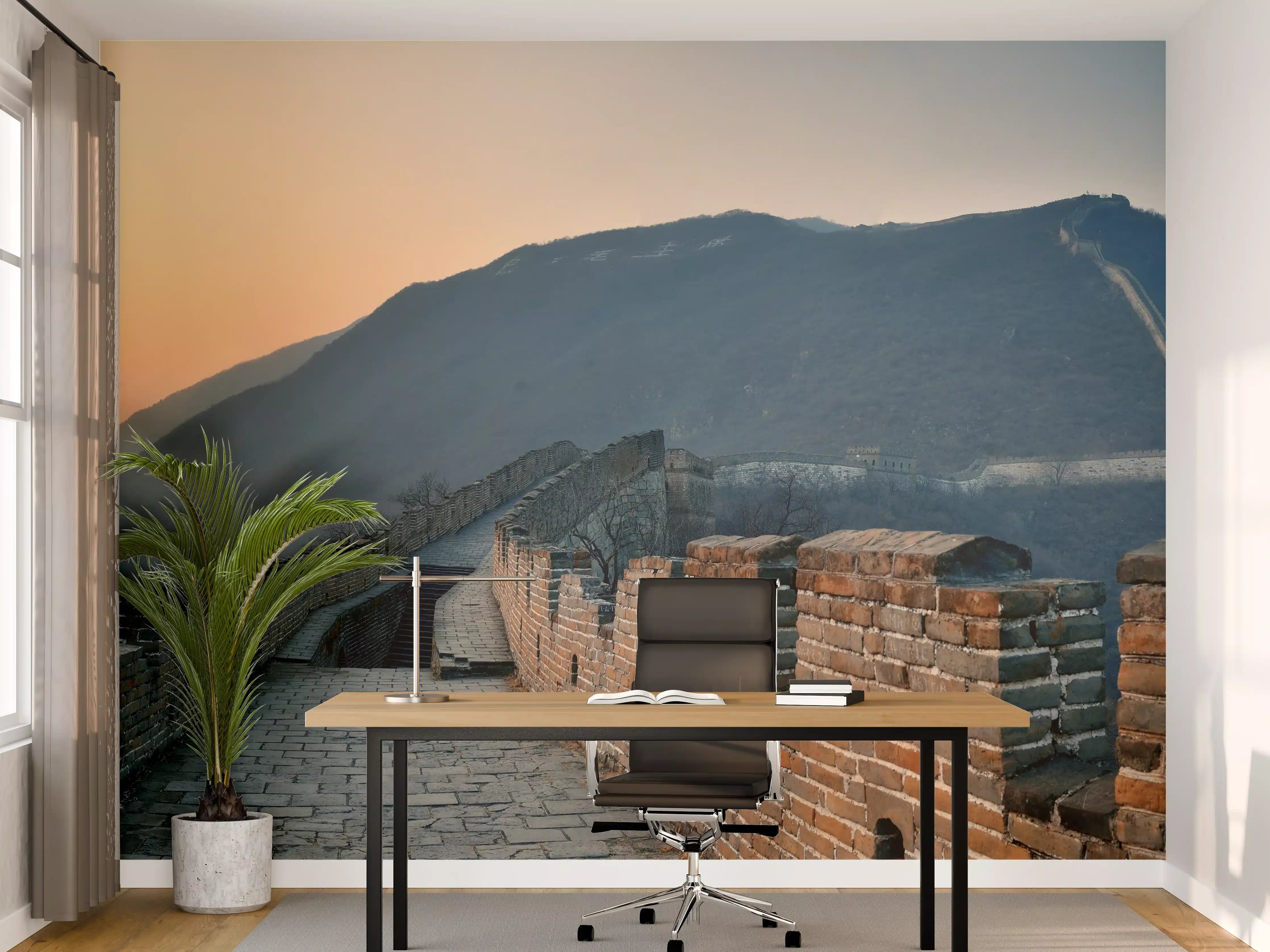 Büro Wandgestaltung - Sonnenuntergang an der Großen Mauer