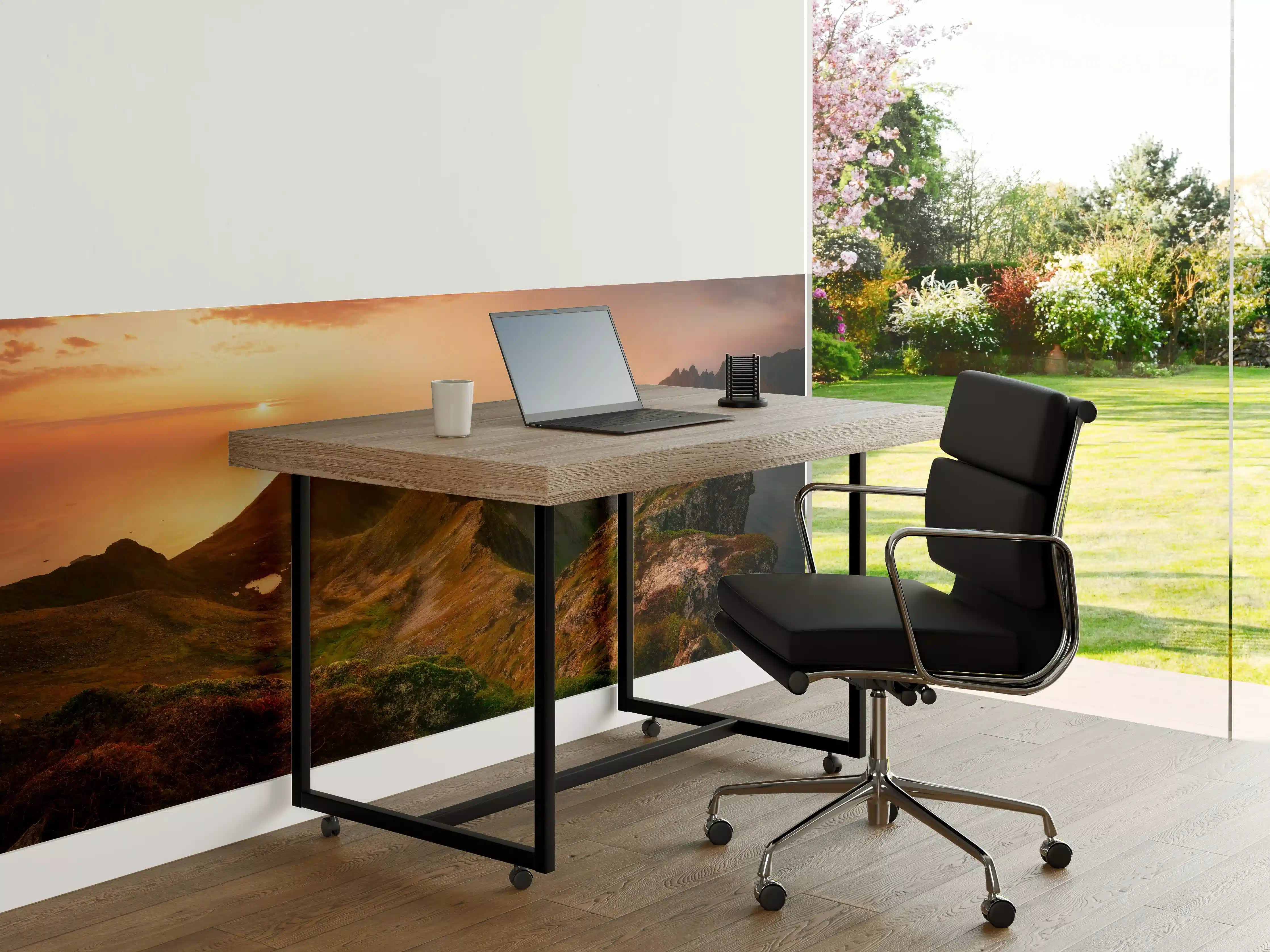 Büro Wandgestaltung - Sonnenuntergang auf der Insel Senja