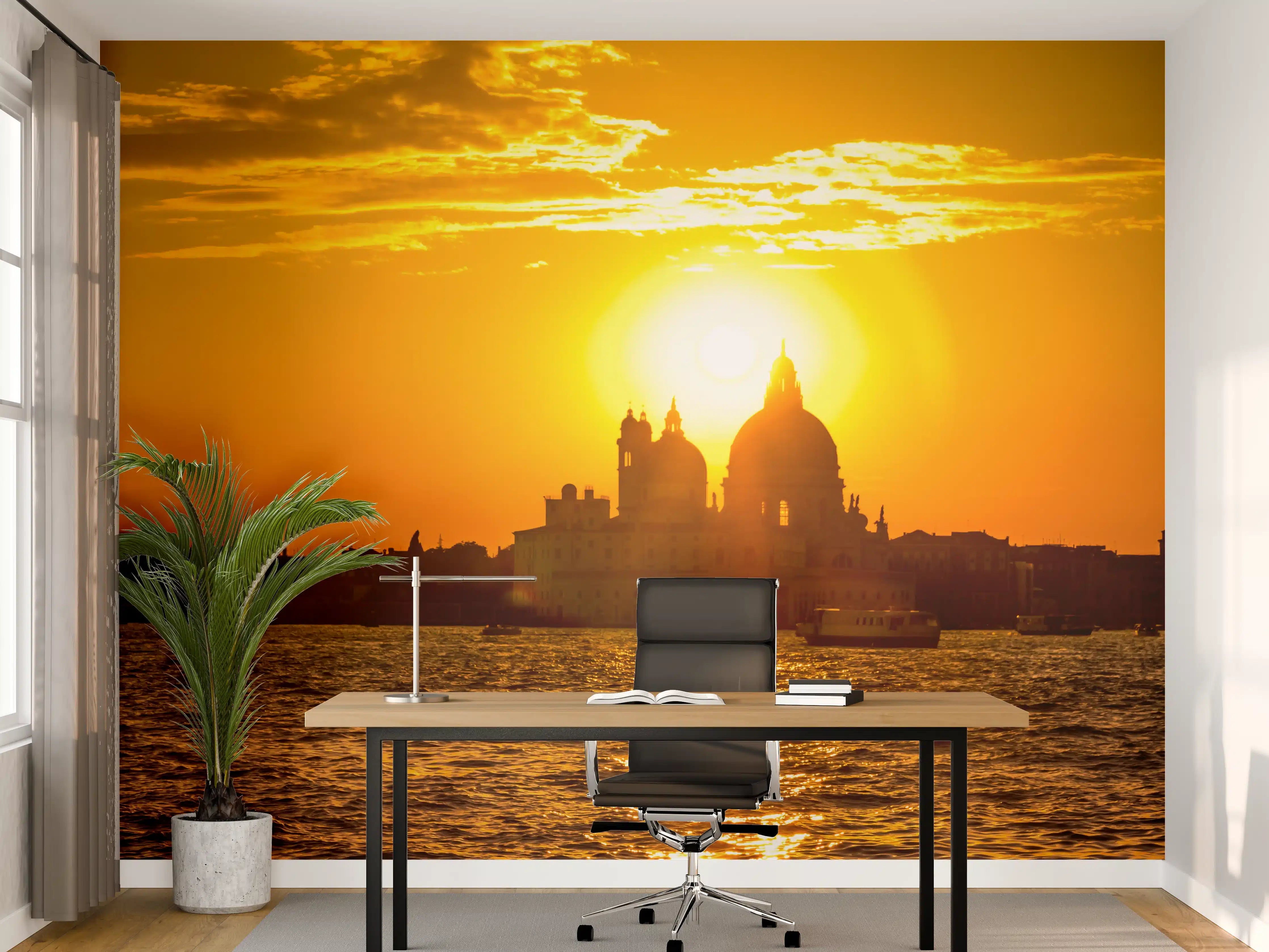 Büro Wandgestaltung - Sonnenuntergang in Venedig