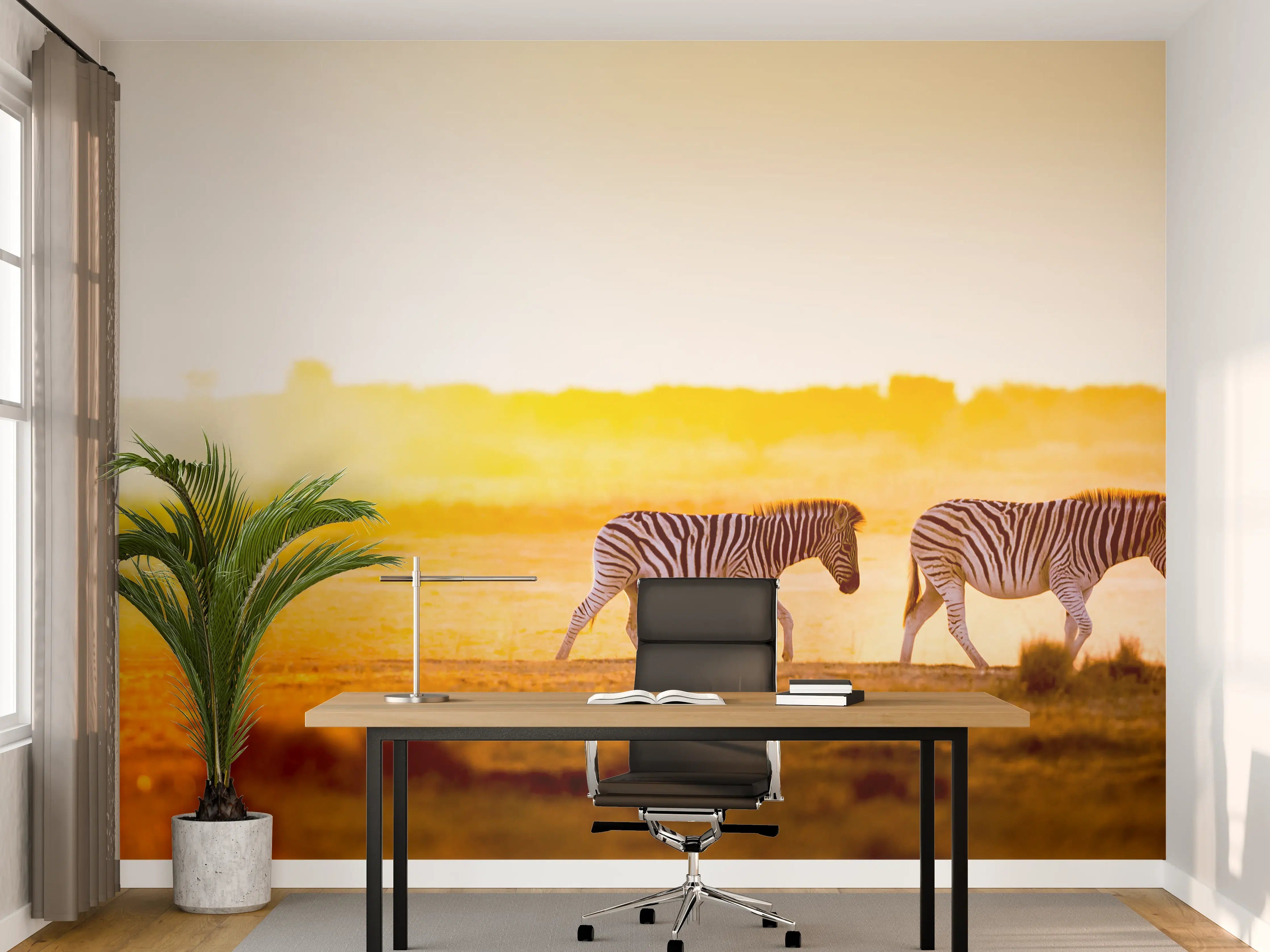 Büro Wandgestaltung - Sonnenuntergang über der Serengeti