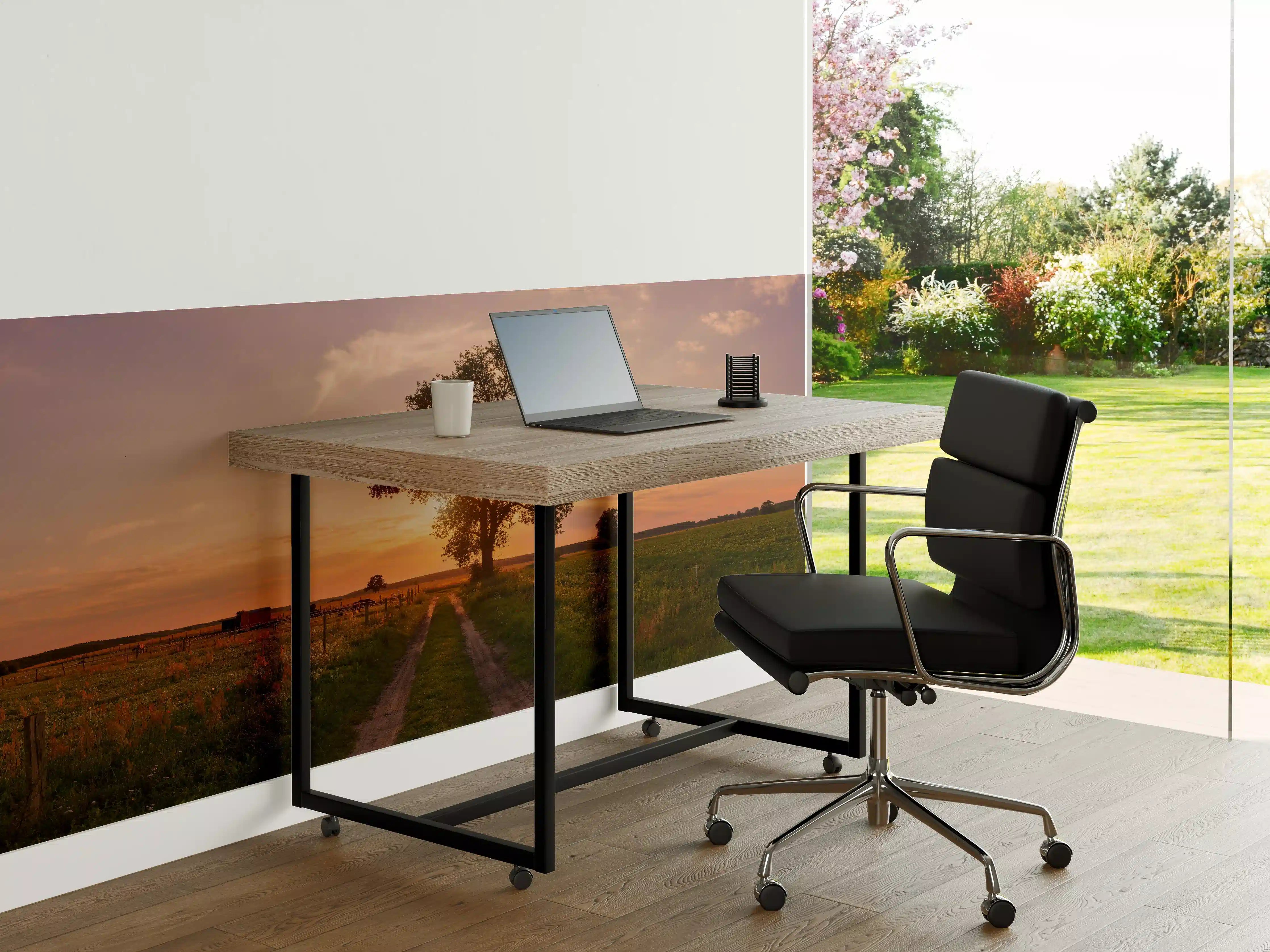 Büro Wandgestaltung - Sonnenuntergang über der ländlichen Landschaft