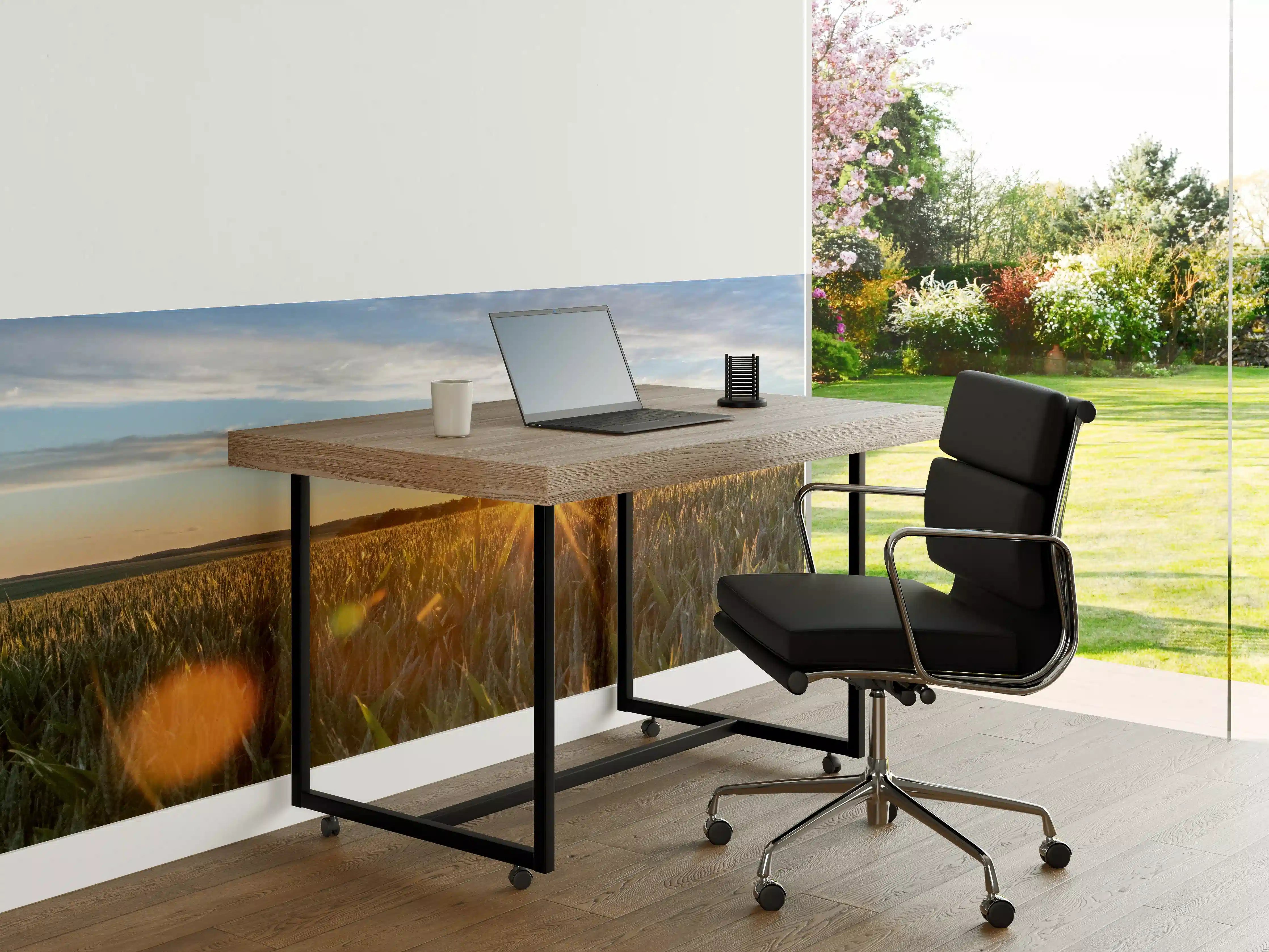 Büro Wandgestaltung - Sonnenuntergang über einem Kornfeld