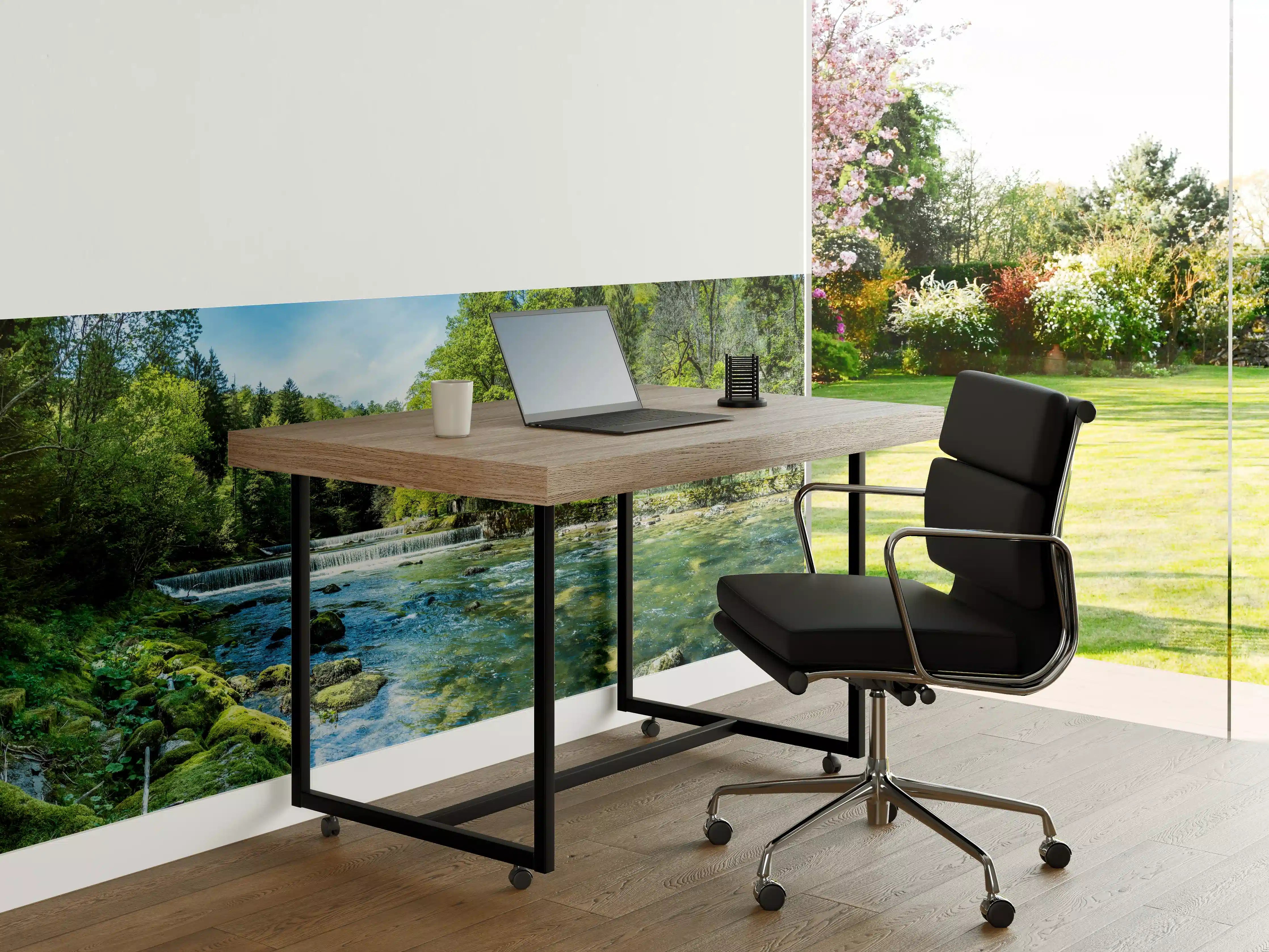 Büro Wandgestaltung - Sonnige Flusslandschaft in der Schweiz