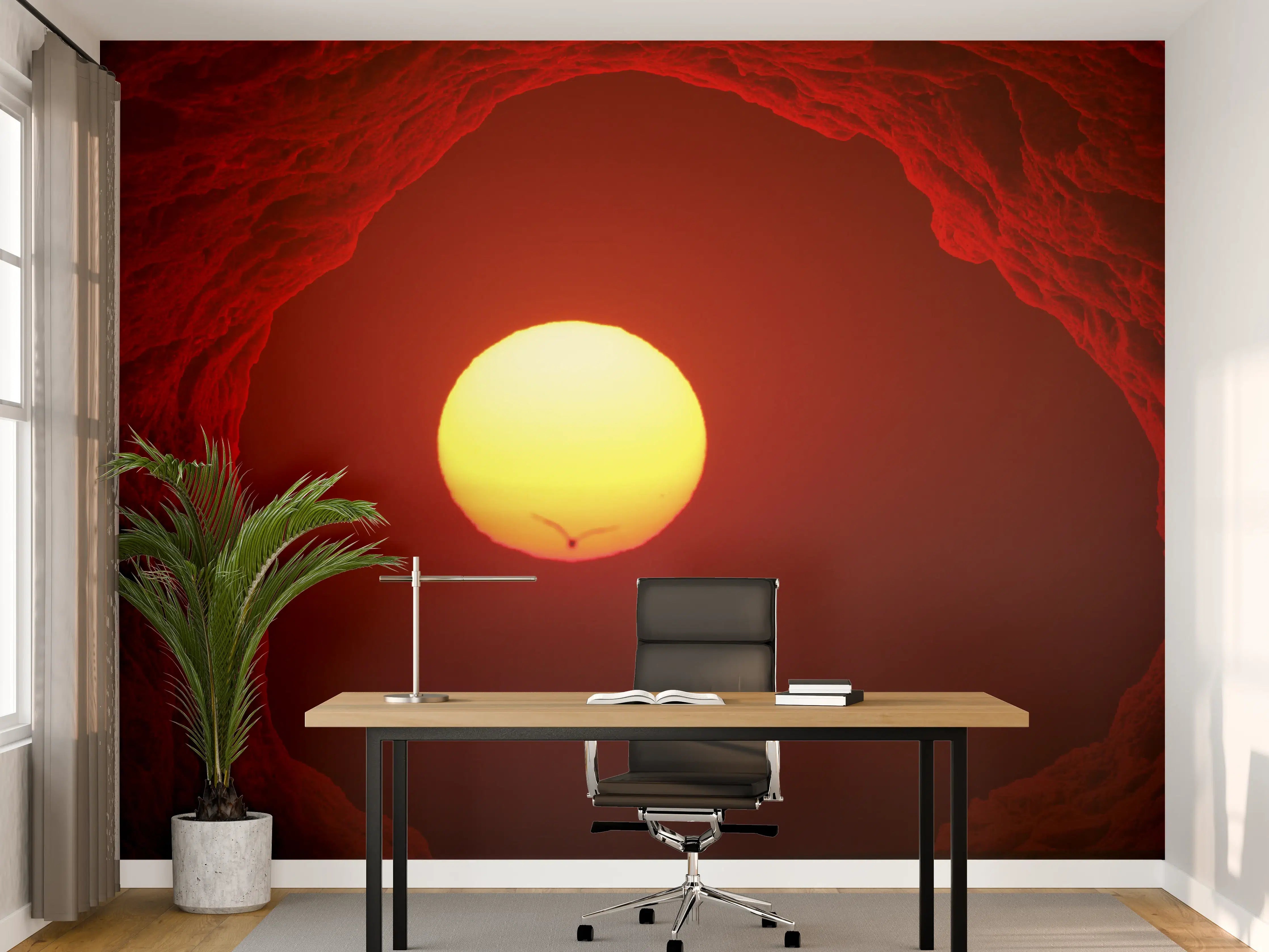 Büro Wandgestaltung - Spektakuläres Sonnenuntergangsszenario
