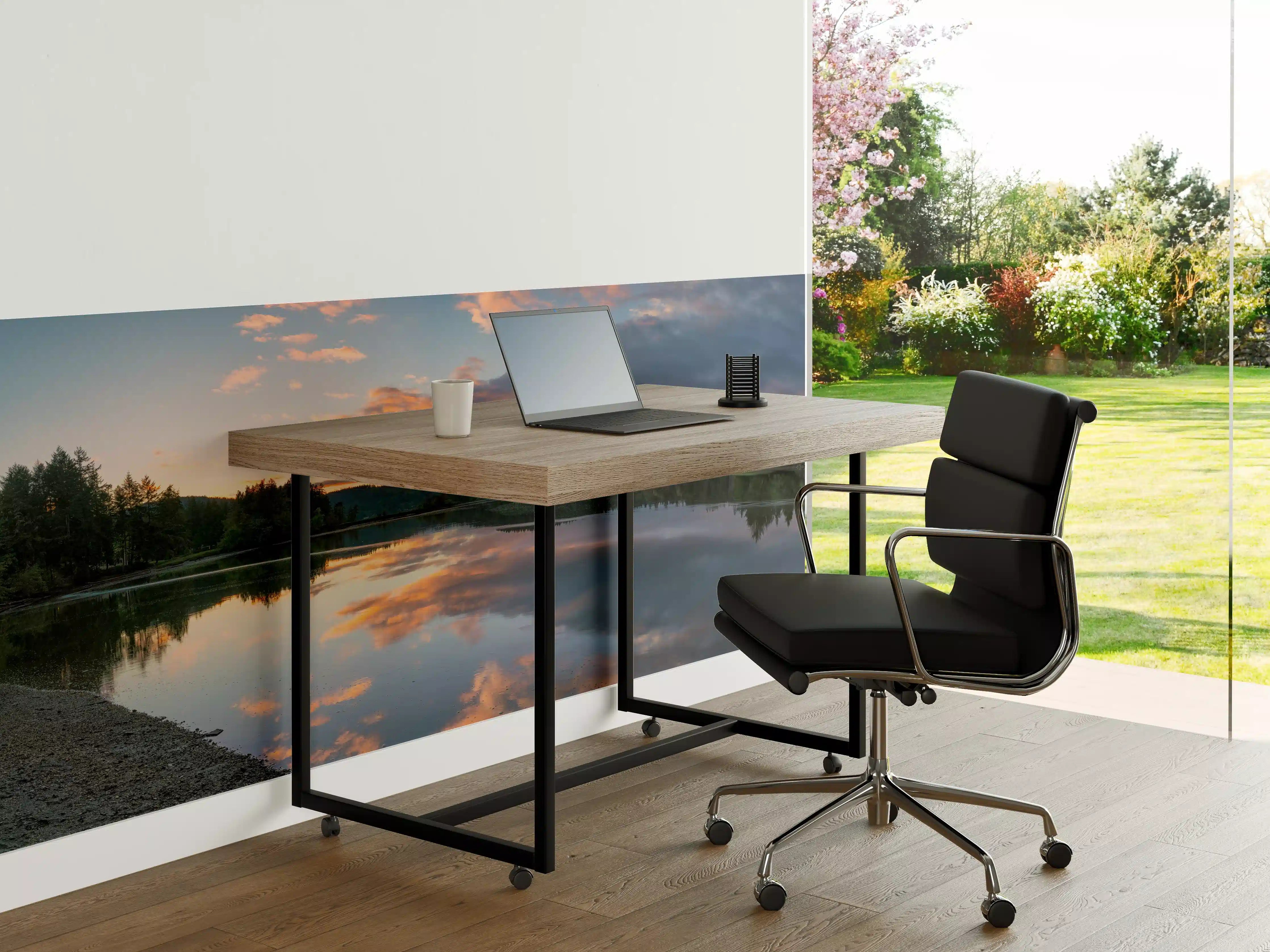 Büro Wandgestaltung - Spiegelnder See im Sonnenuntergang