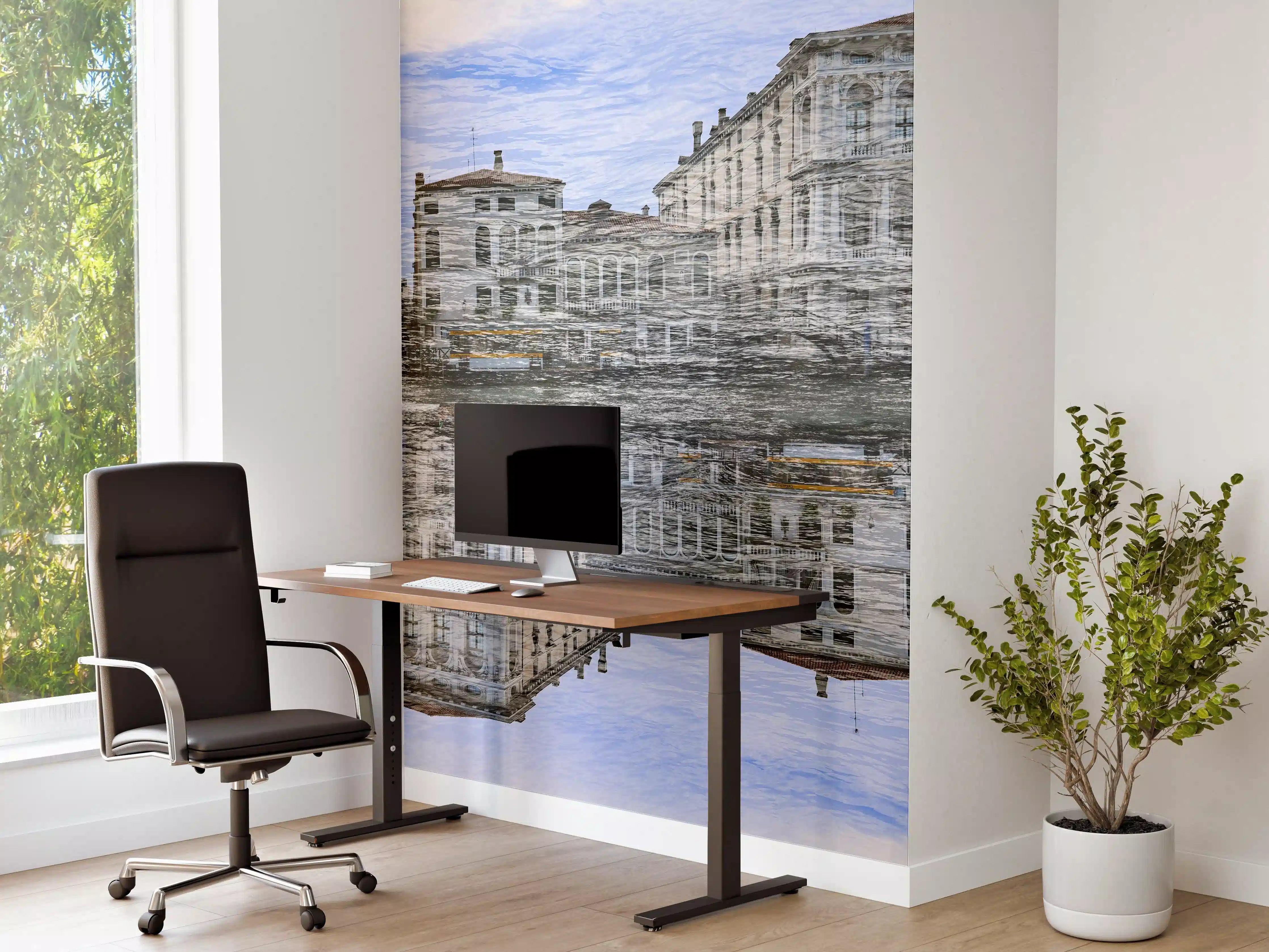 Büro Wandgestaltung - Spiegelung Venedig Doppelbelichtung