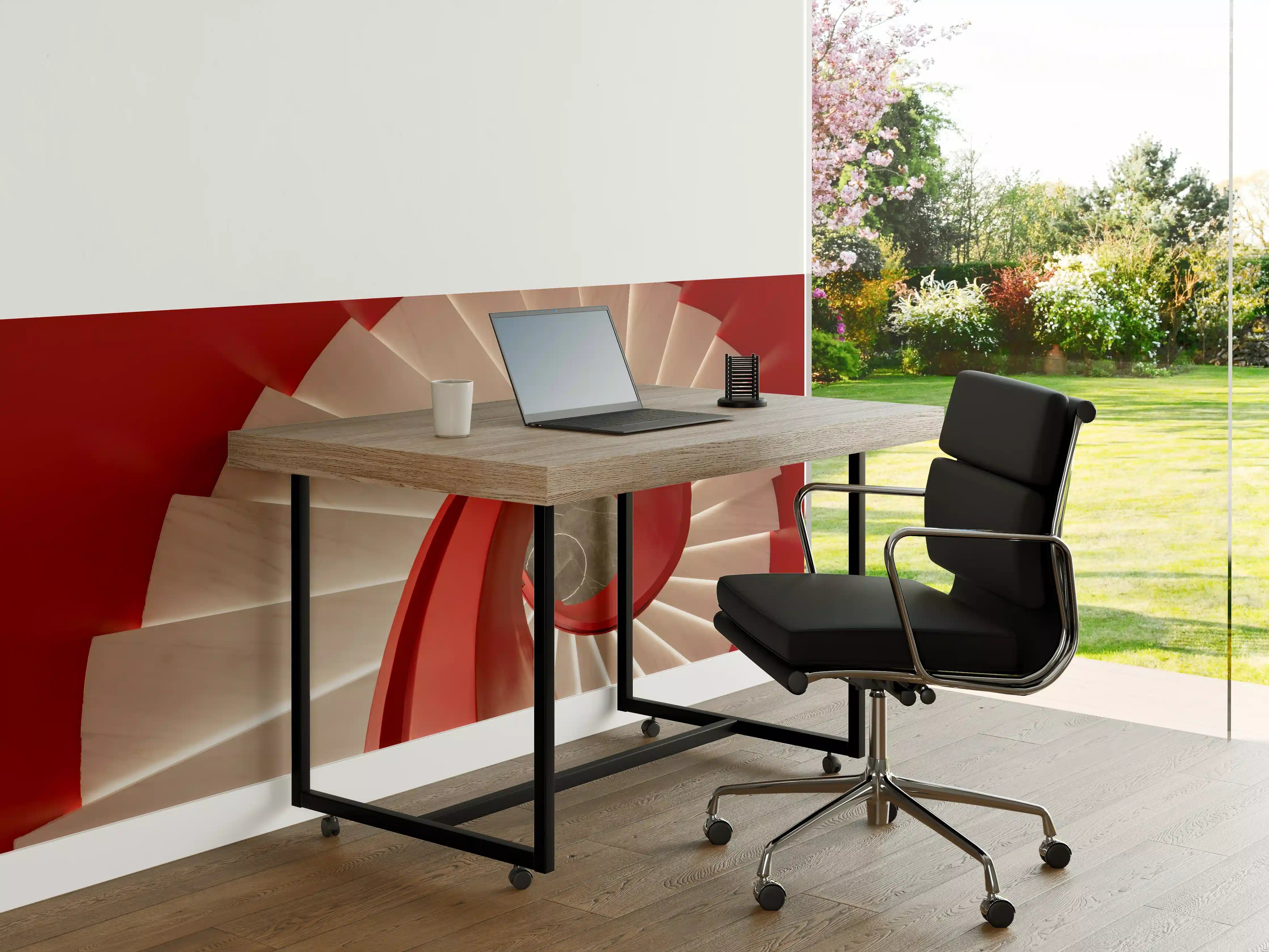 Büro Wandgestaltung - Spirale Treppe - Rötlich