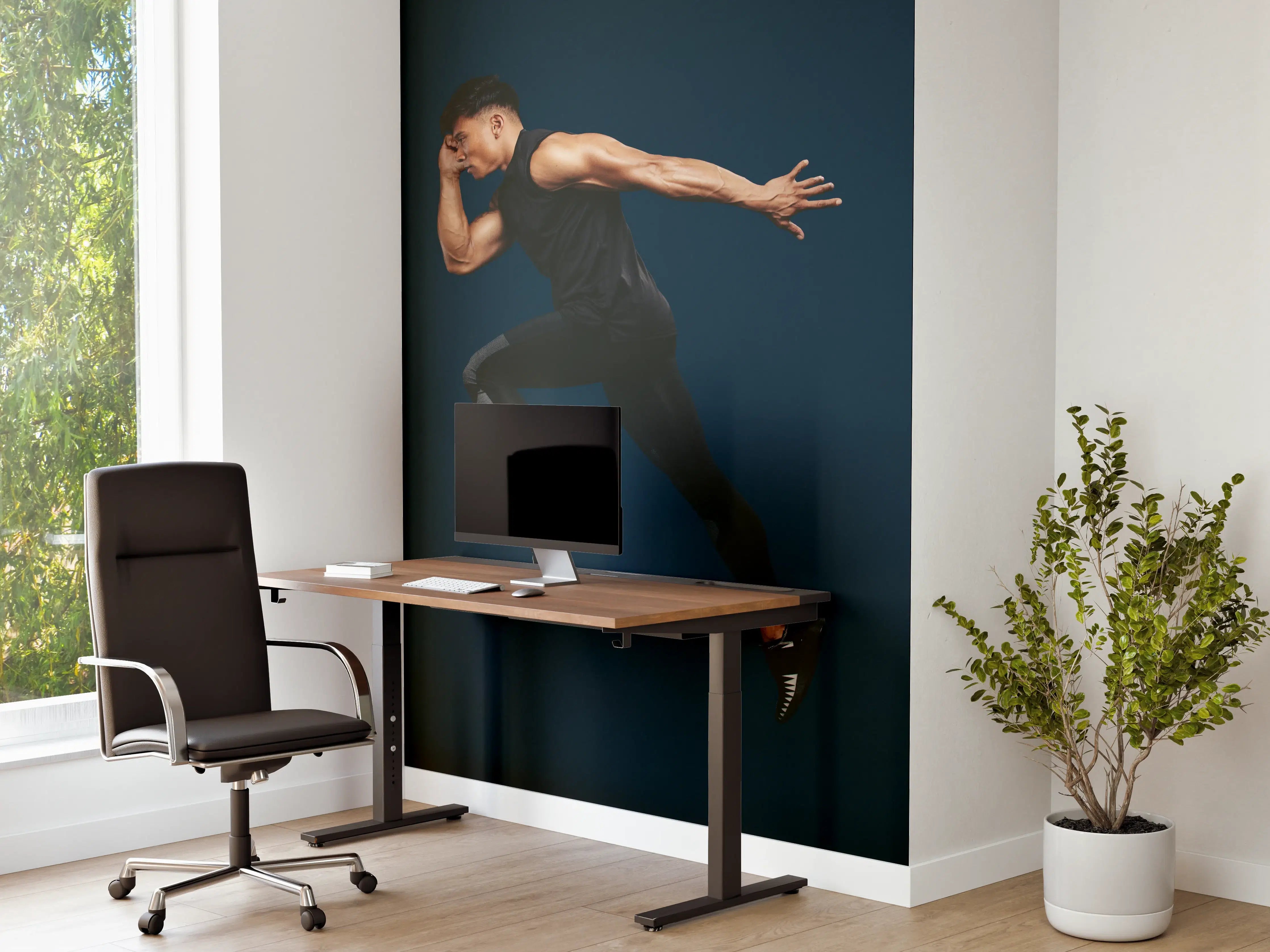 Büro Wandgestaltung - Sportler bei einem Sprung