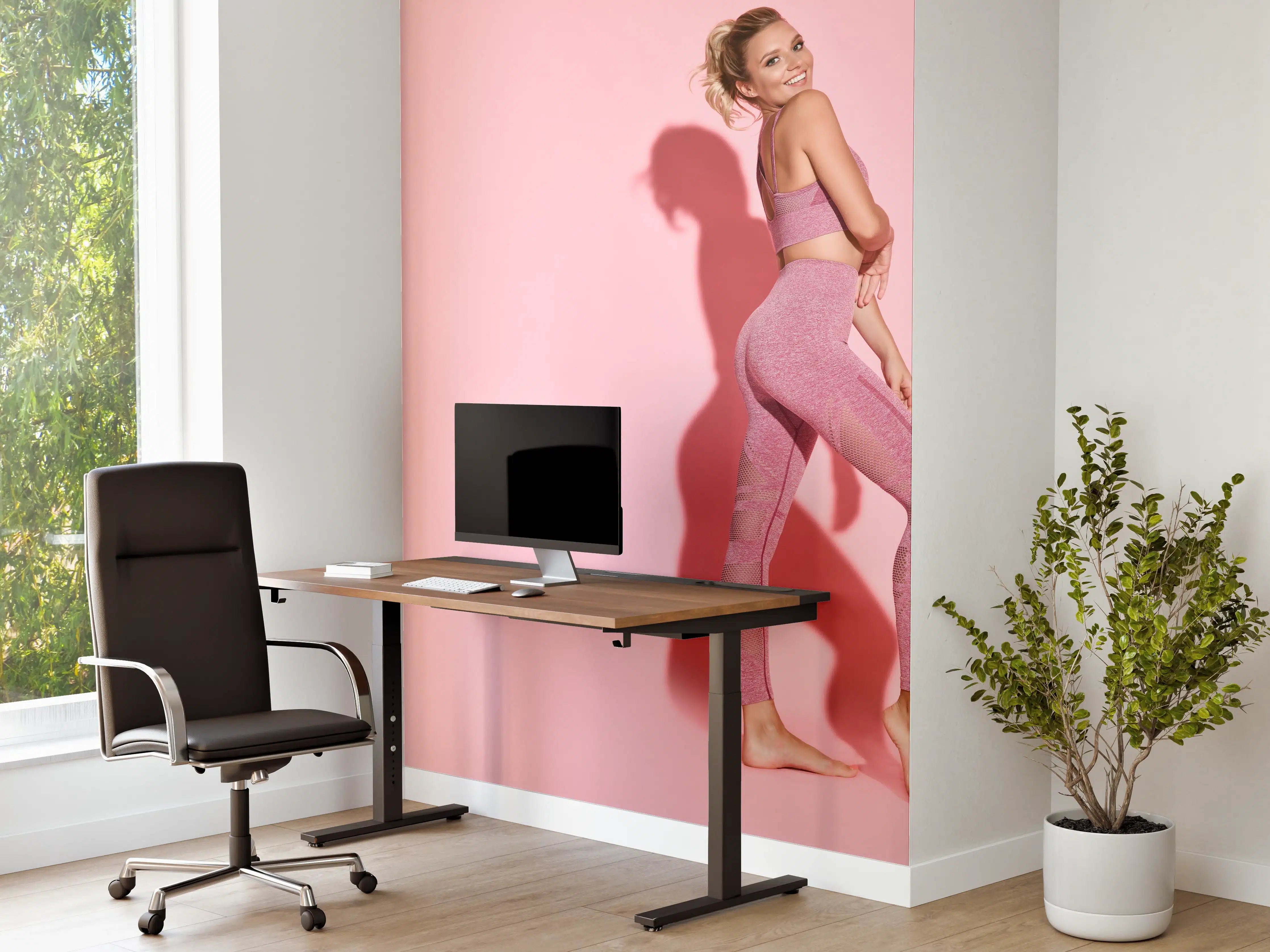 Büro Wandgestaltung - Sportliche Fitness-Frau