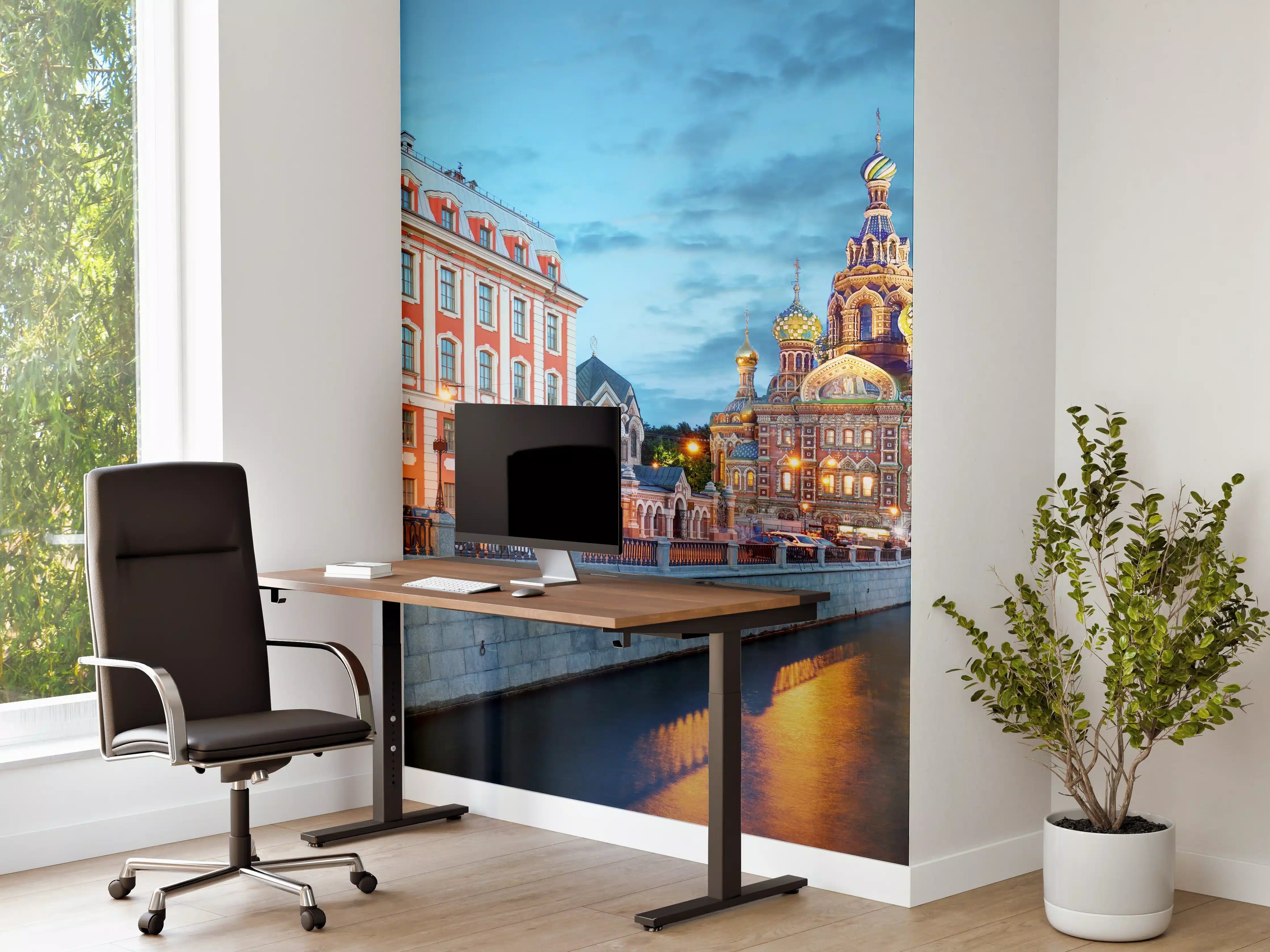 Büro Wandgestaltung - St. Petersburg Blutskirche bei Nacht