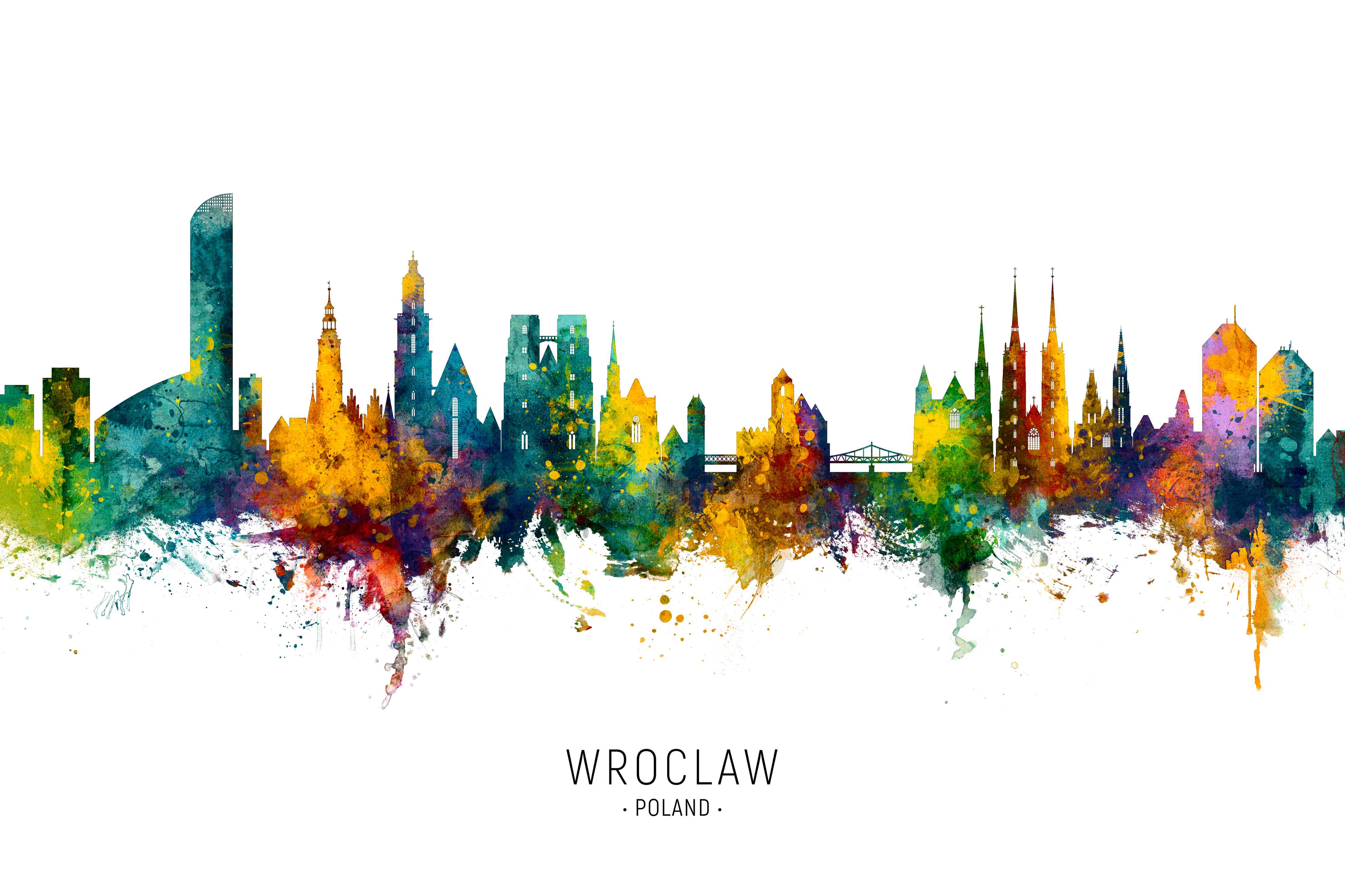 Büro Wandgestaltung-Stadtbild - Wroclaw, Polen 