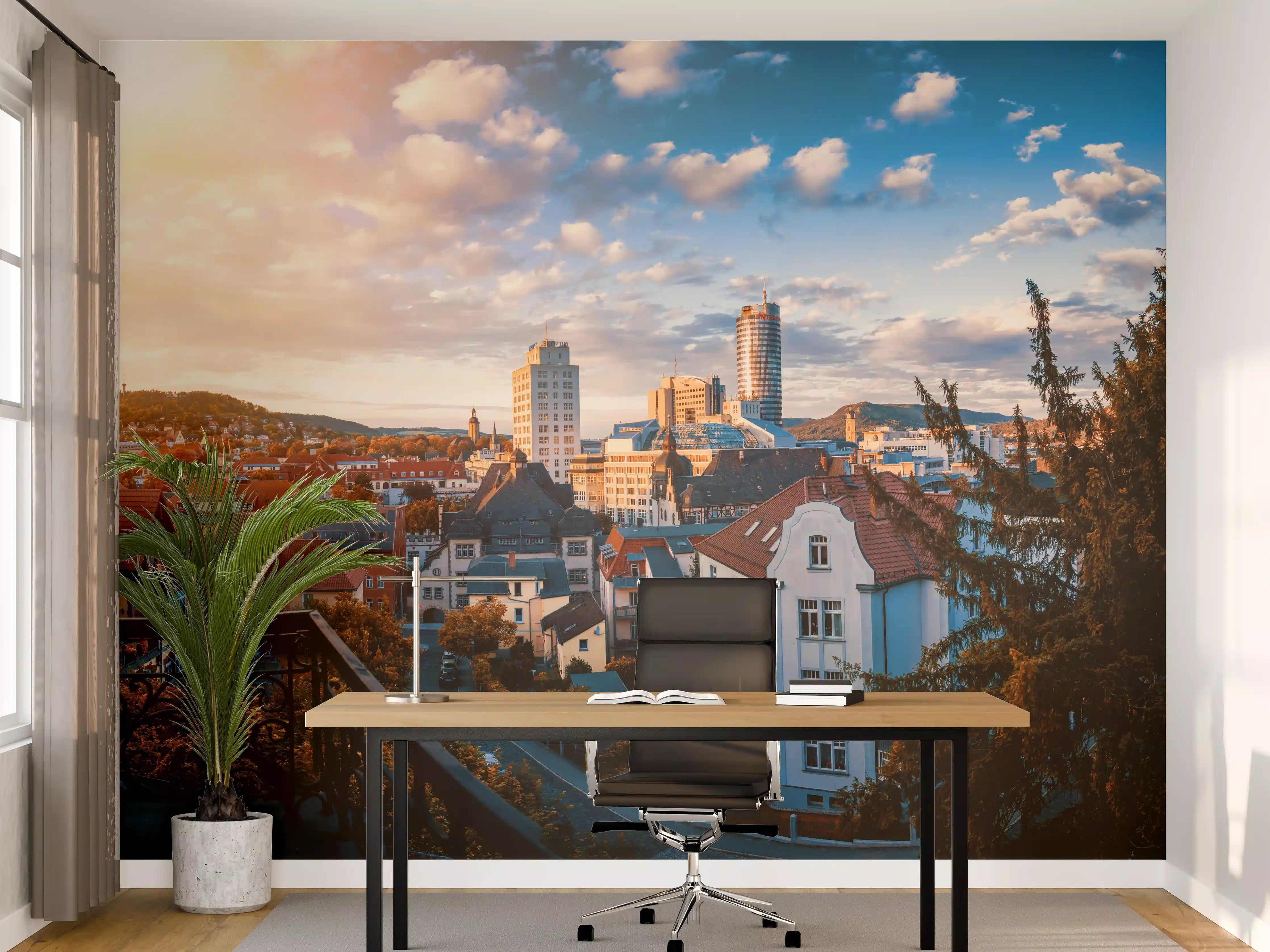 Büro Wandgestaltung - Stadtblick auf Jena