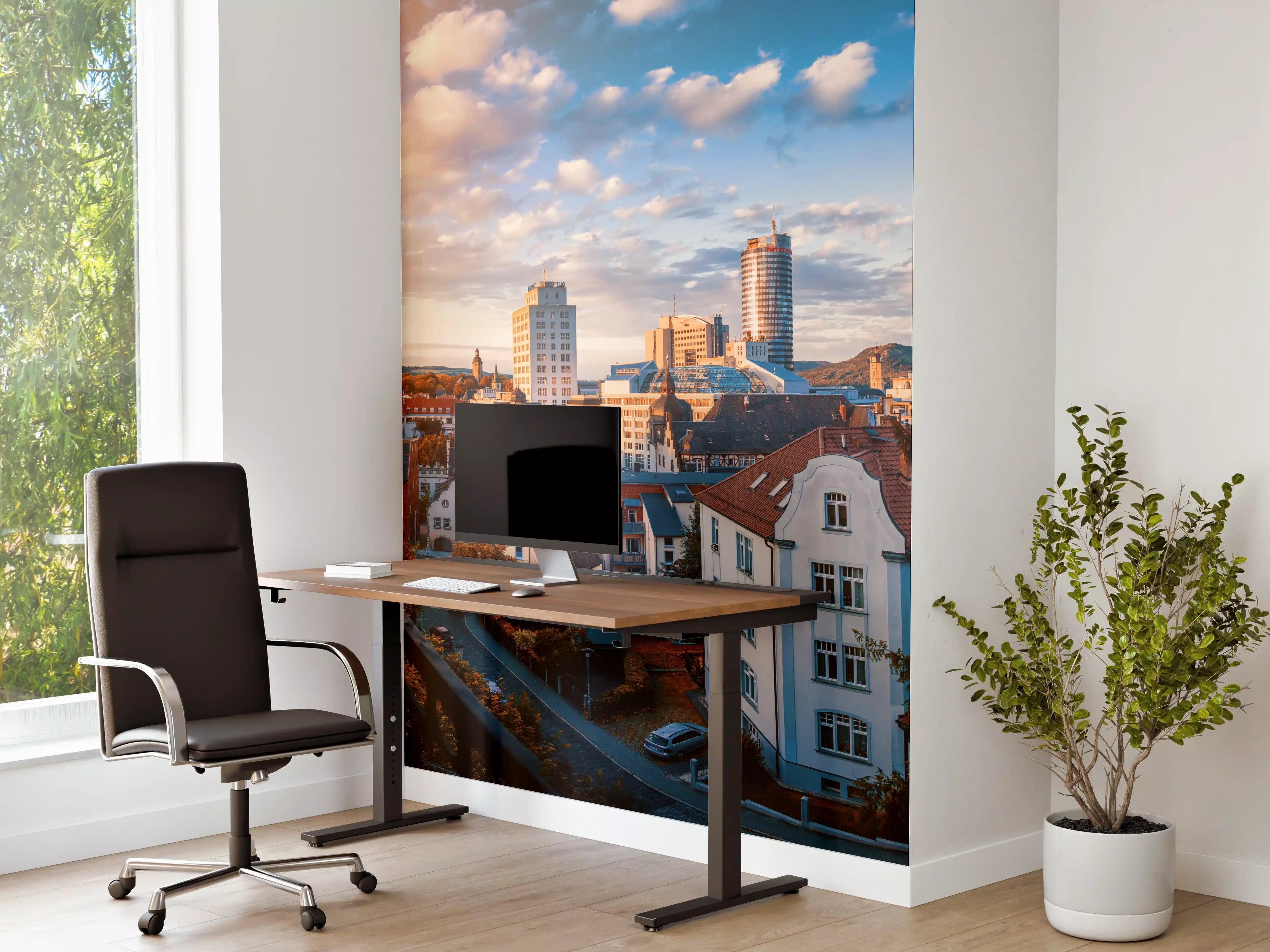 Büro Wandgestaltung - Stadtblick auf Jena