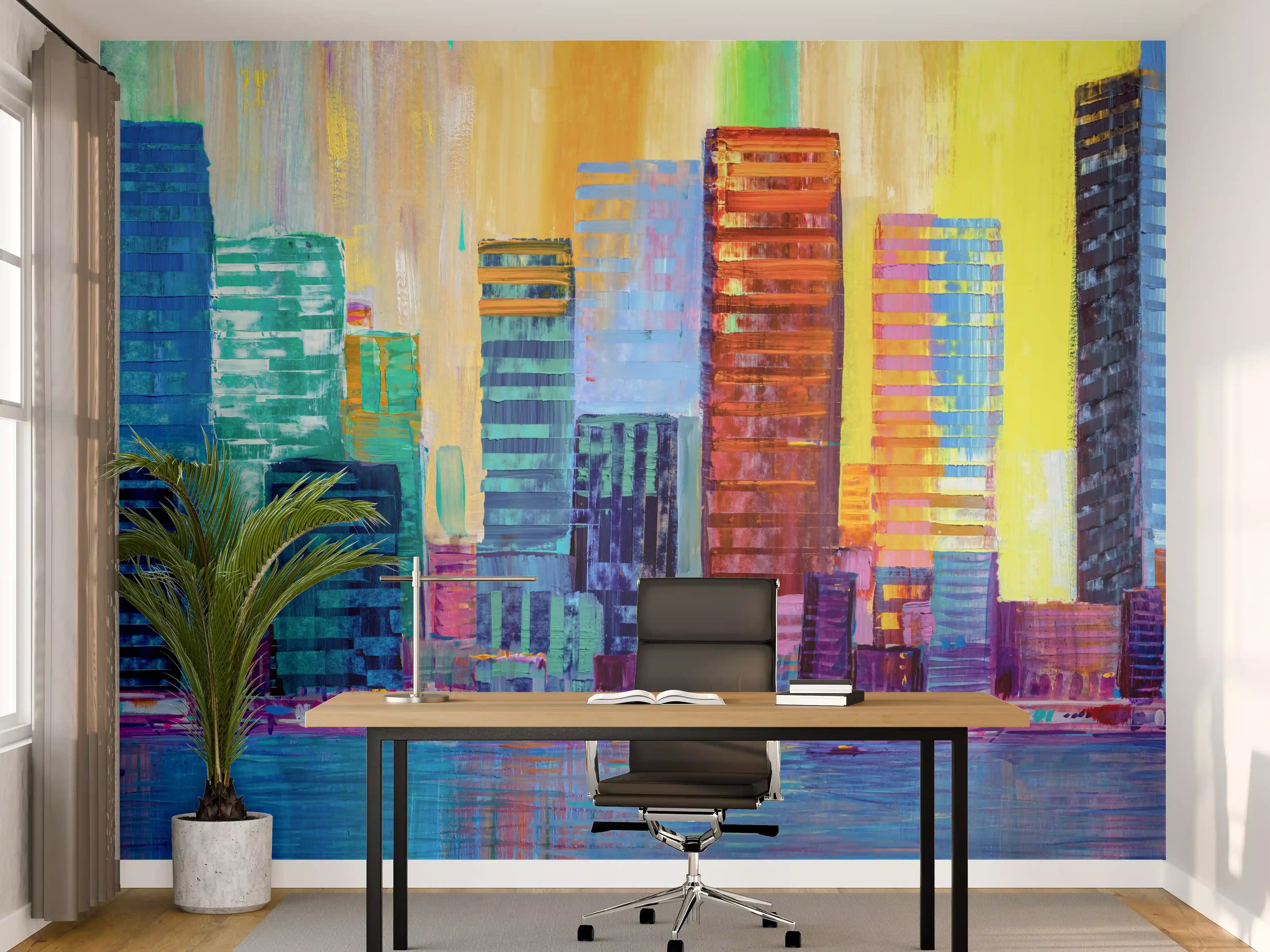 Büro Wandgestaltung - Städtisches Gemälde - Bunt