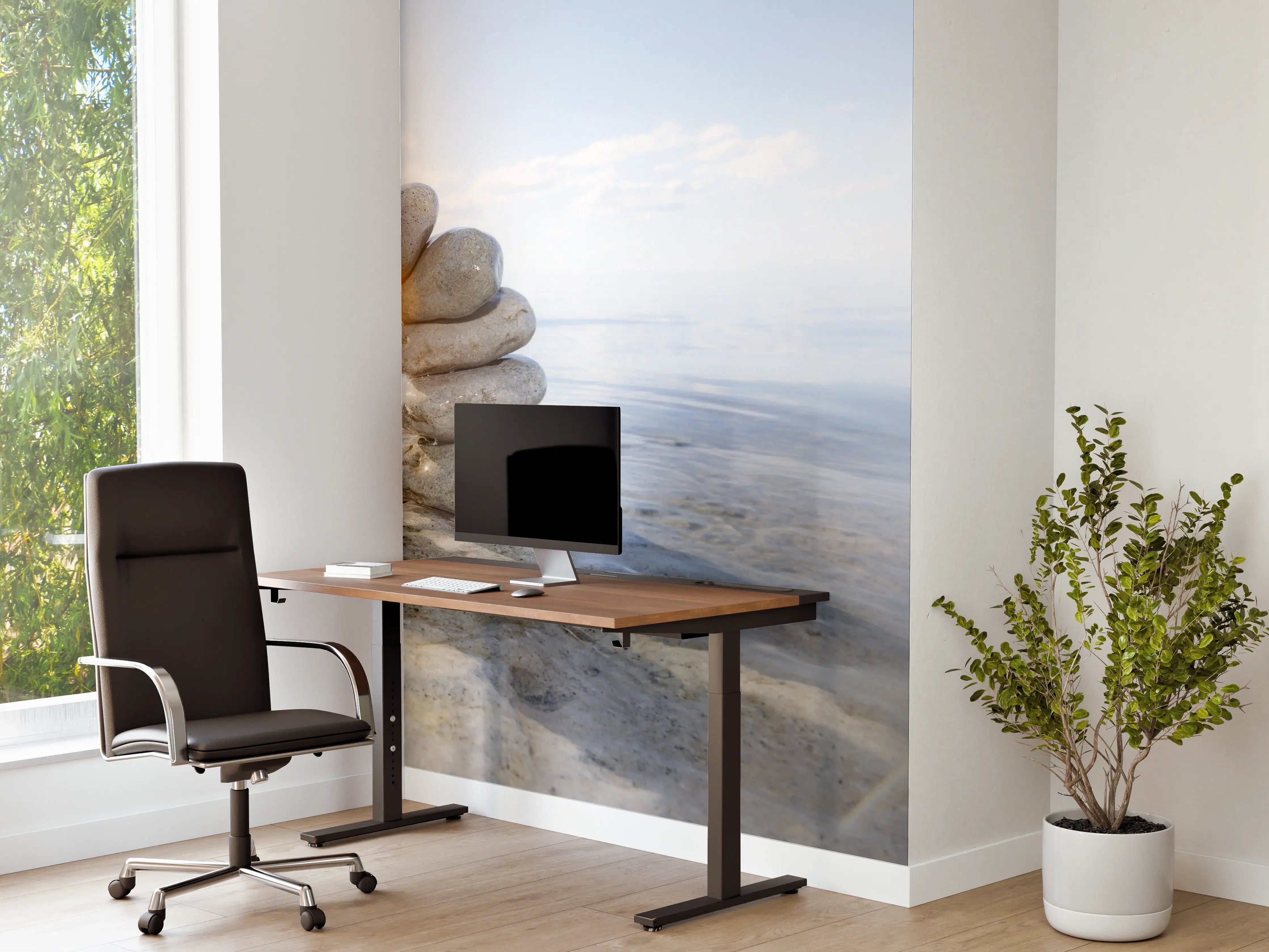 Büro Wandgestaltung - Steinbogen im Wasser