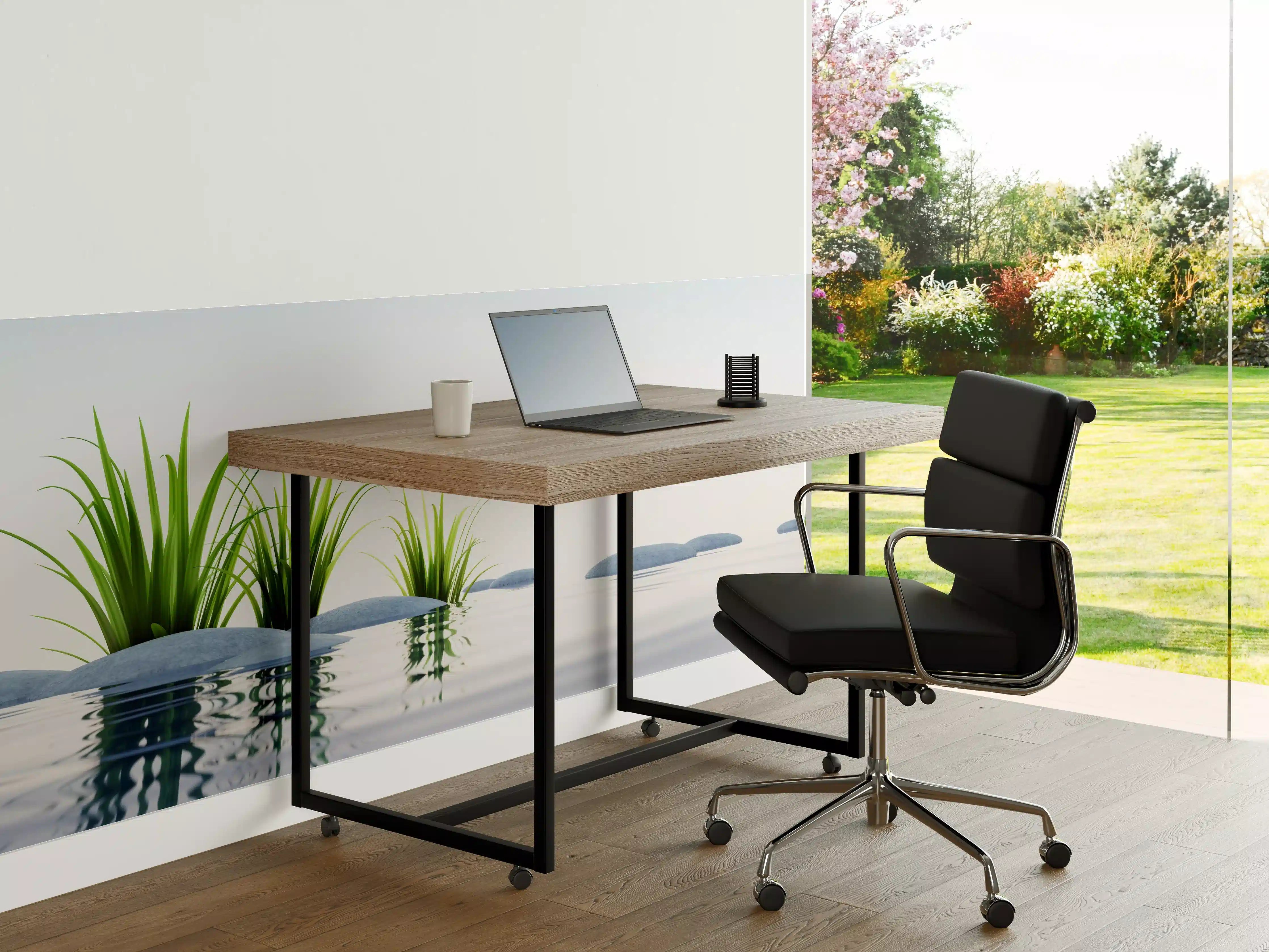Büro Wandgestaltung - Steine und Gras im See Querformat