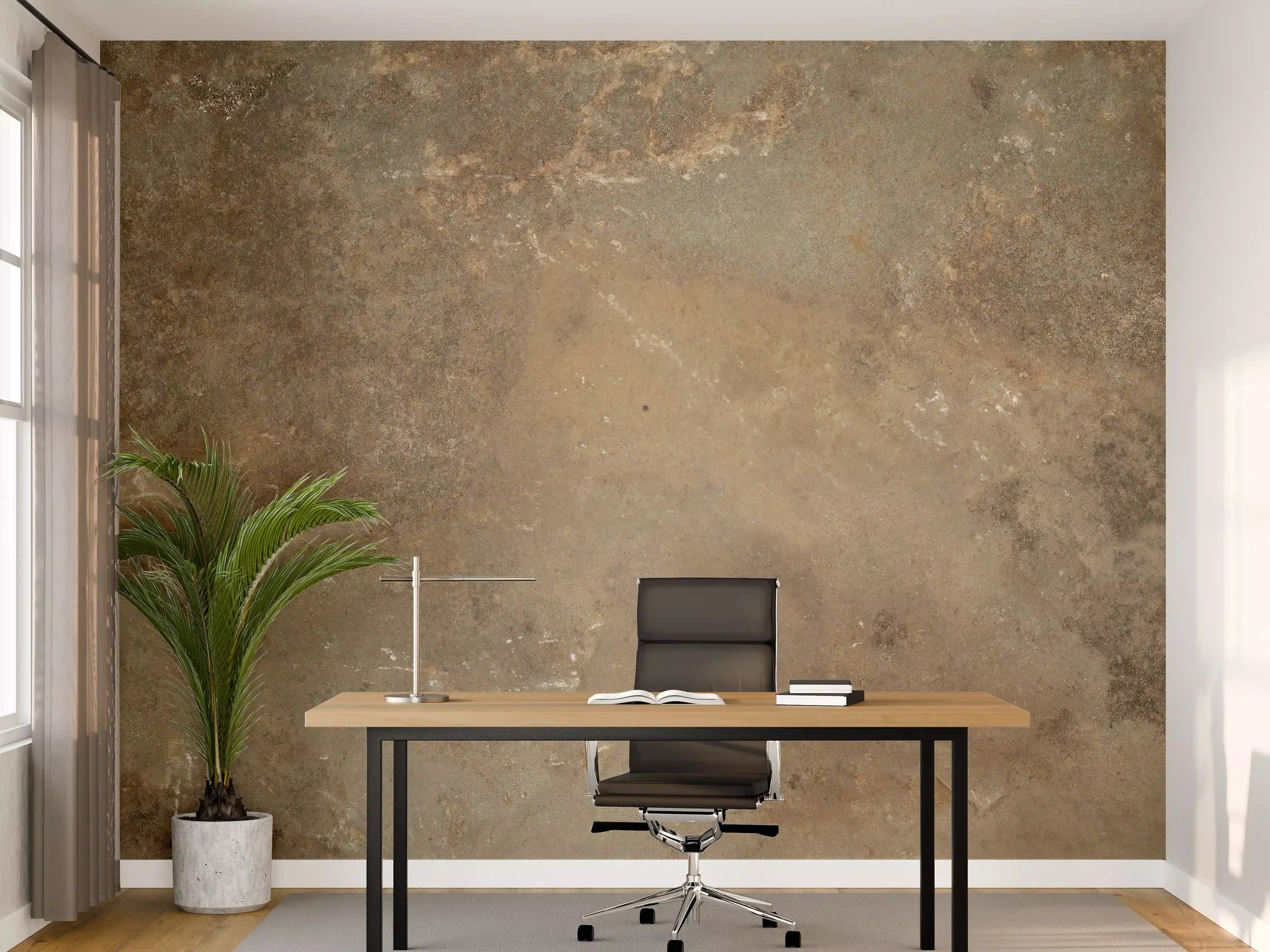 Büro Wandgestaltung - Steinige Zement Struktur