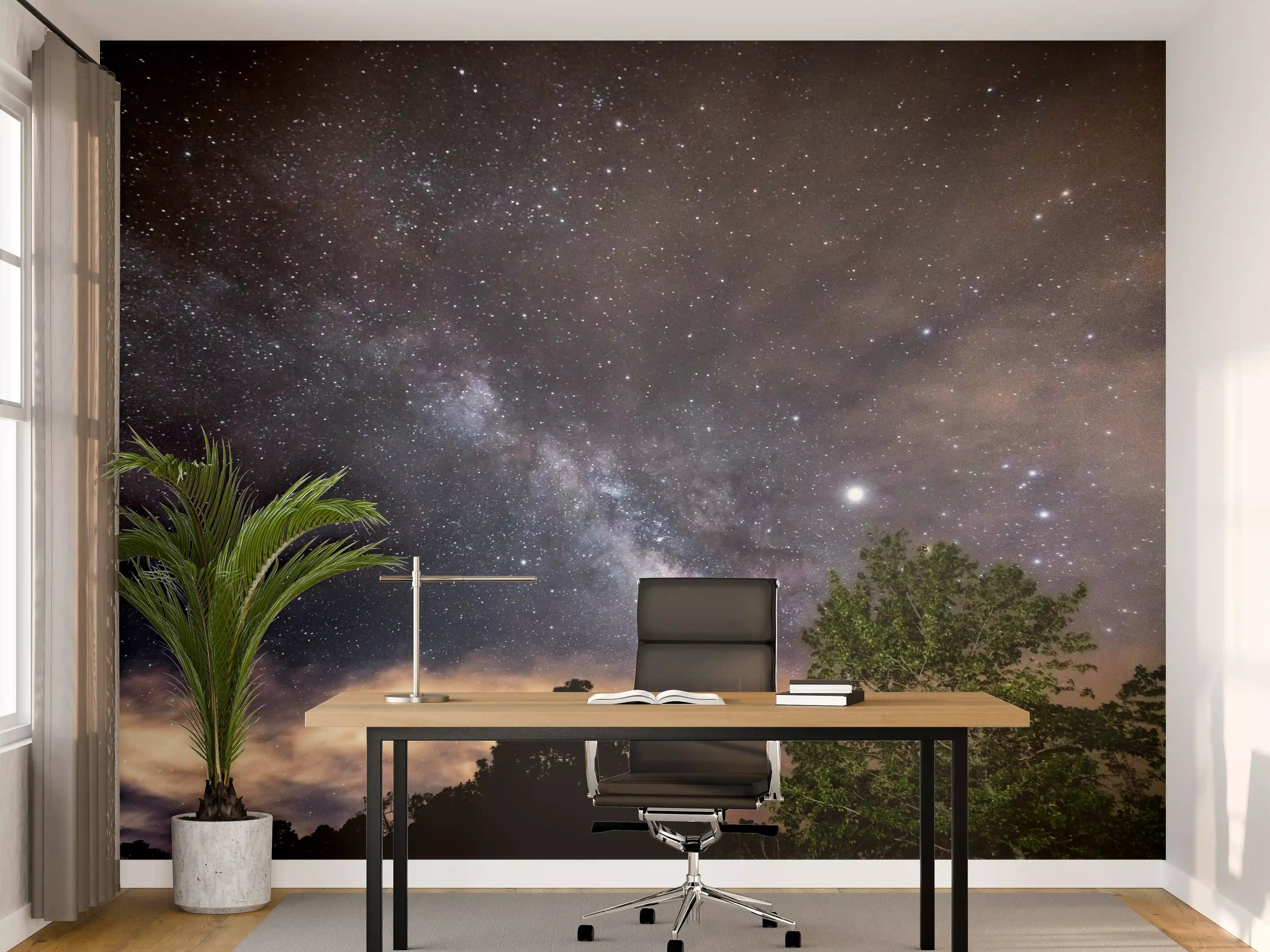 Büro Wandgestaltung - Sterne im Himmel bei Nacht