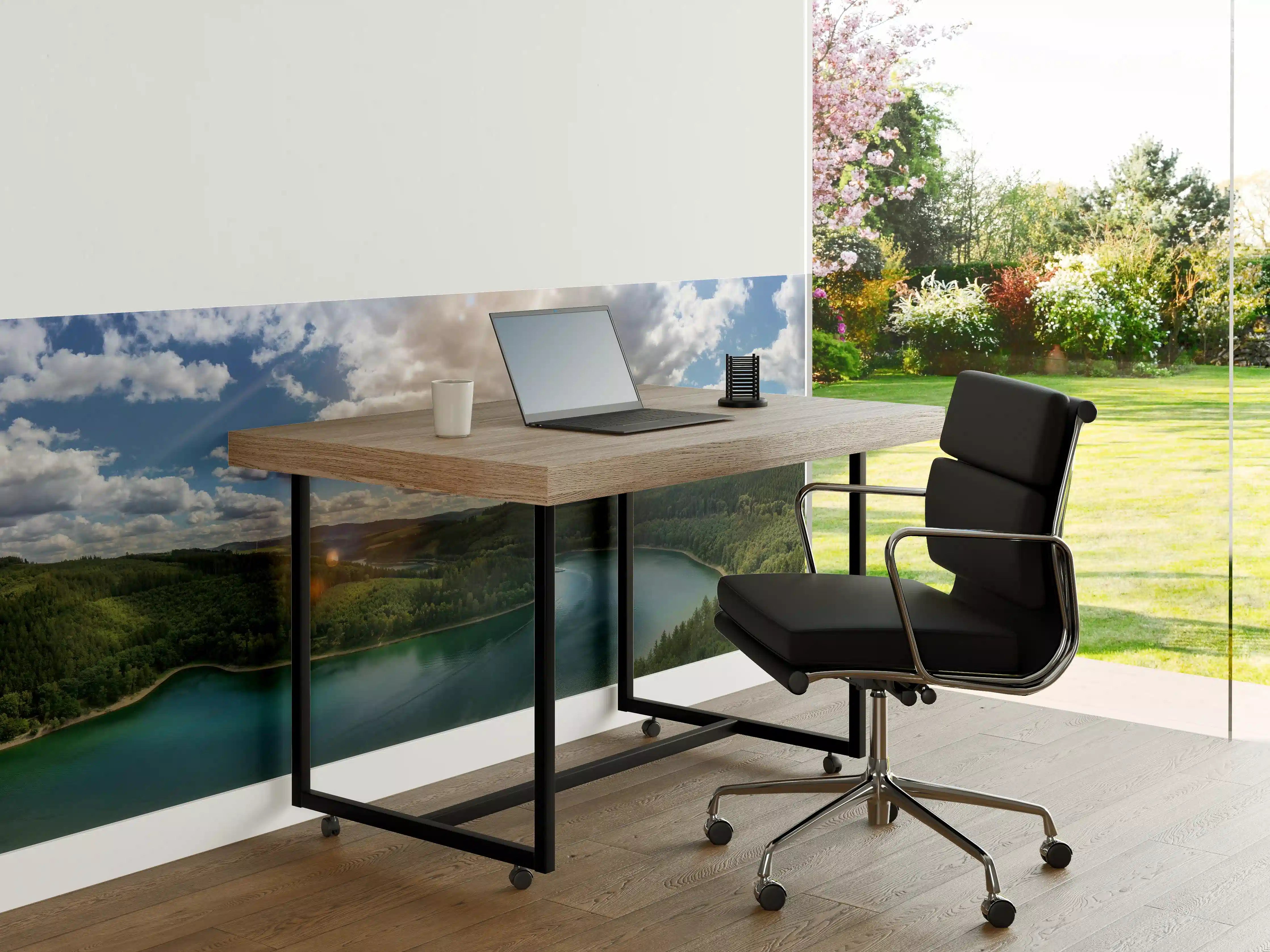 Büro Wandgestaltung - Strahlender Himmel über grünem See