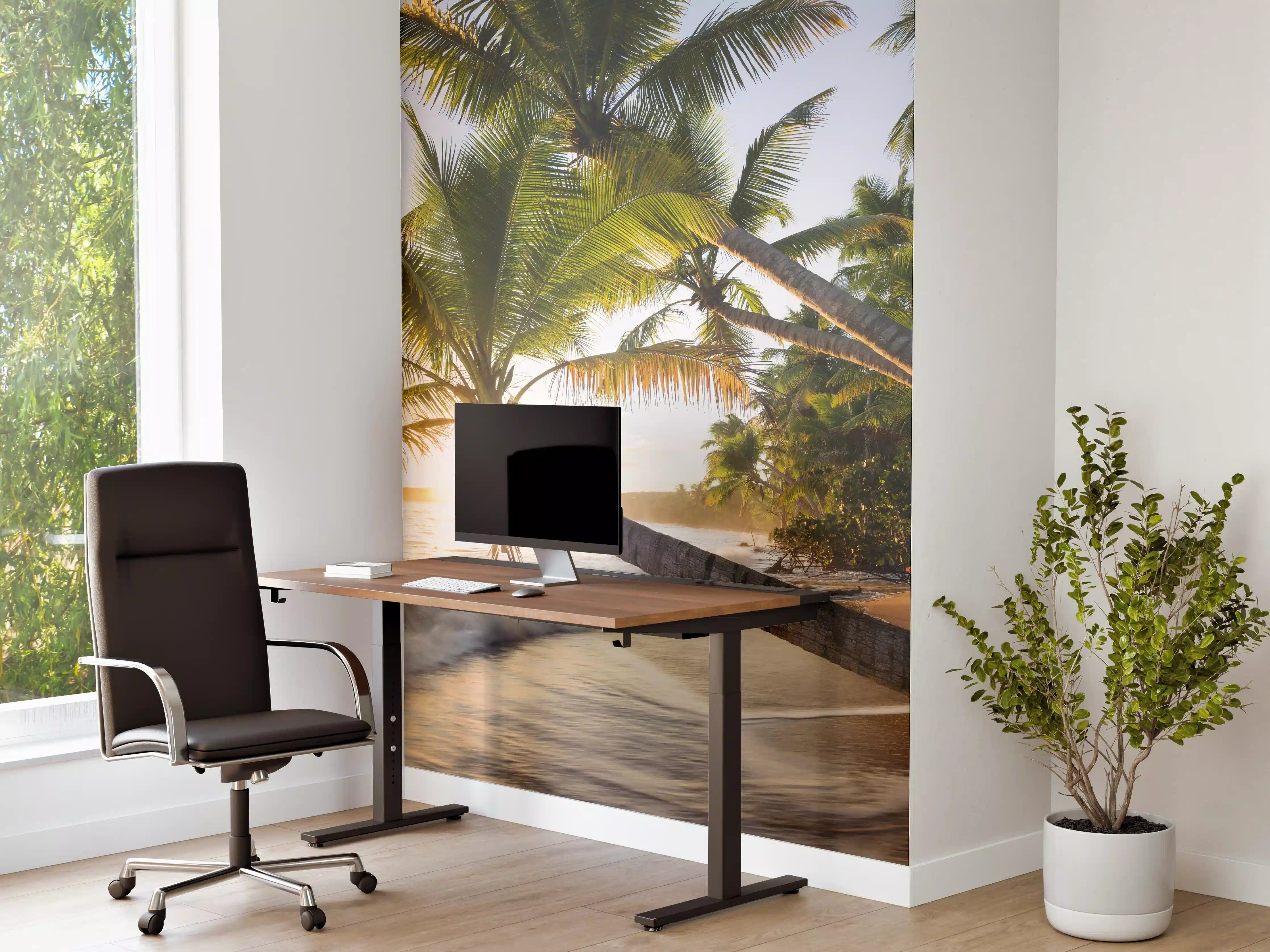Büro Wandgestaltung - Strand in der Karibik bei Sonnenuntergang