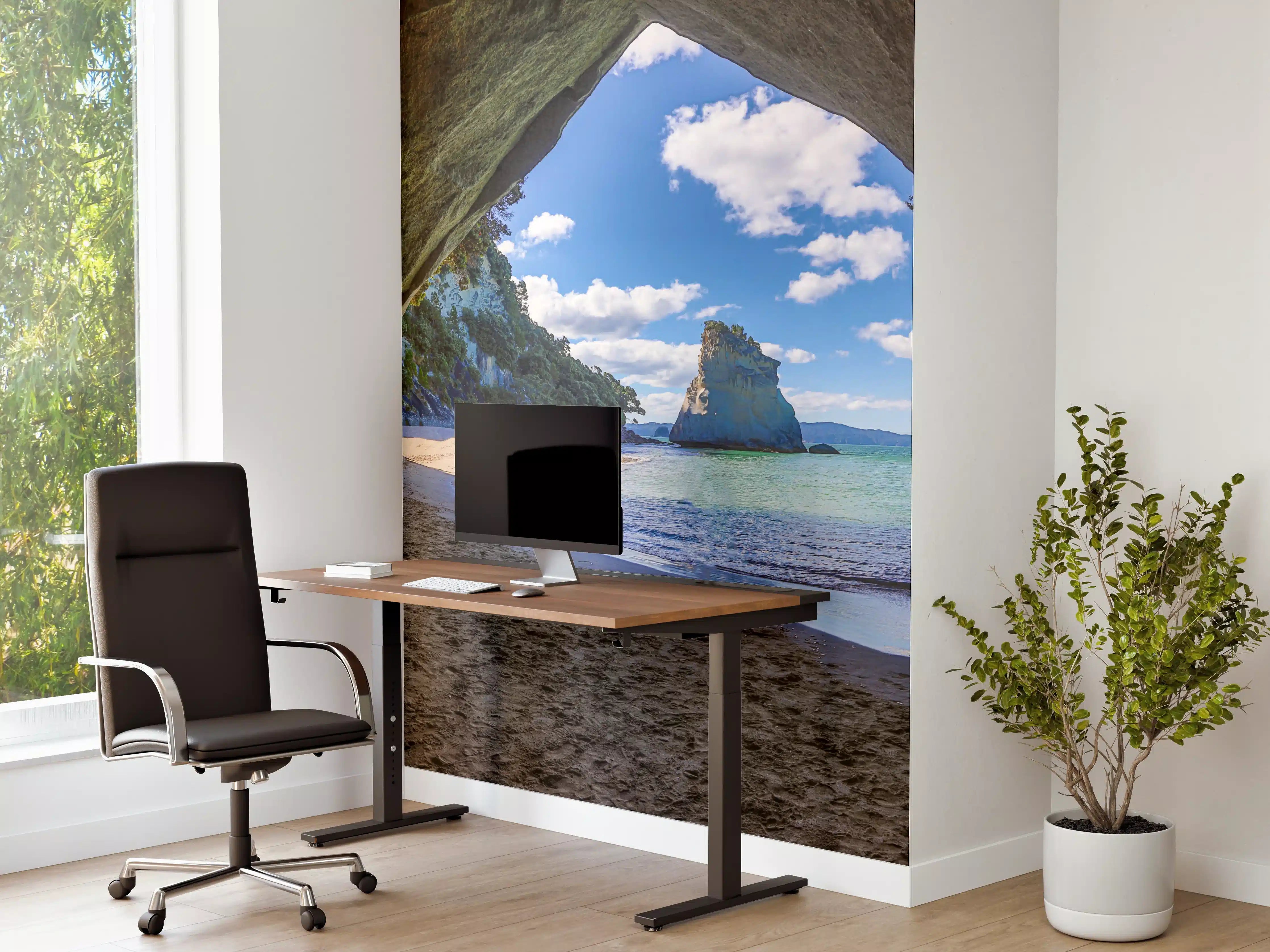 Büro Wandgestaltung - Strandblick auf Hoho-Rock