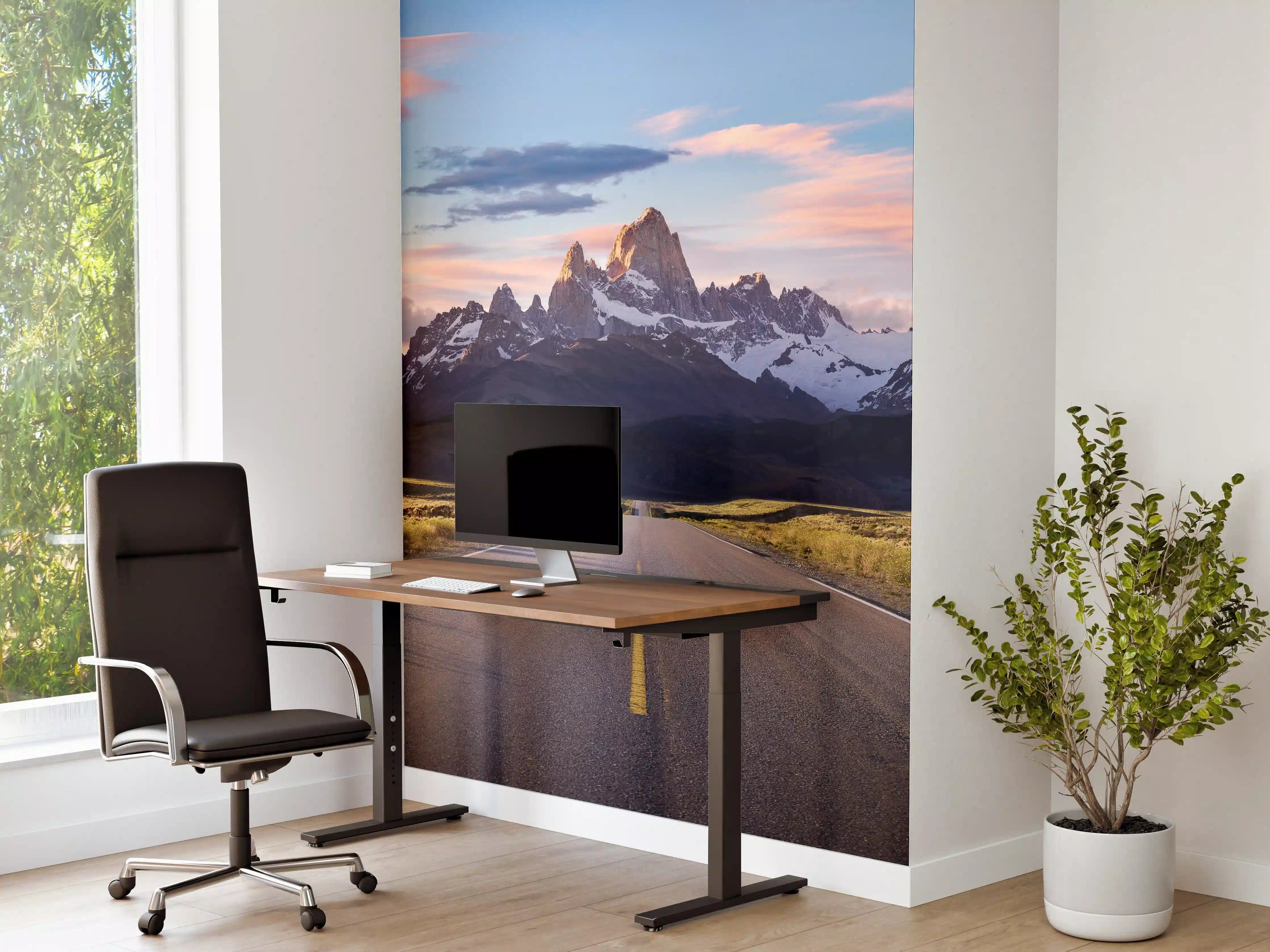 Büro Wandgestaltung - Straße mit Blick auf Berge