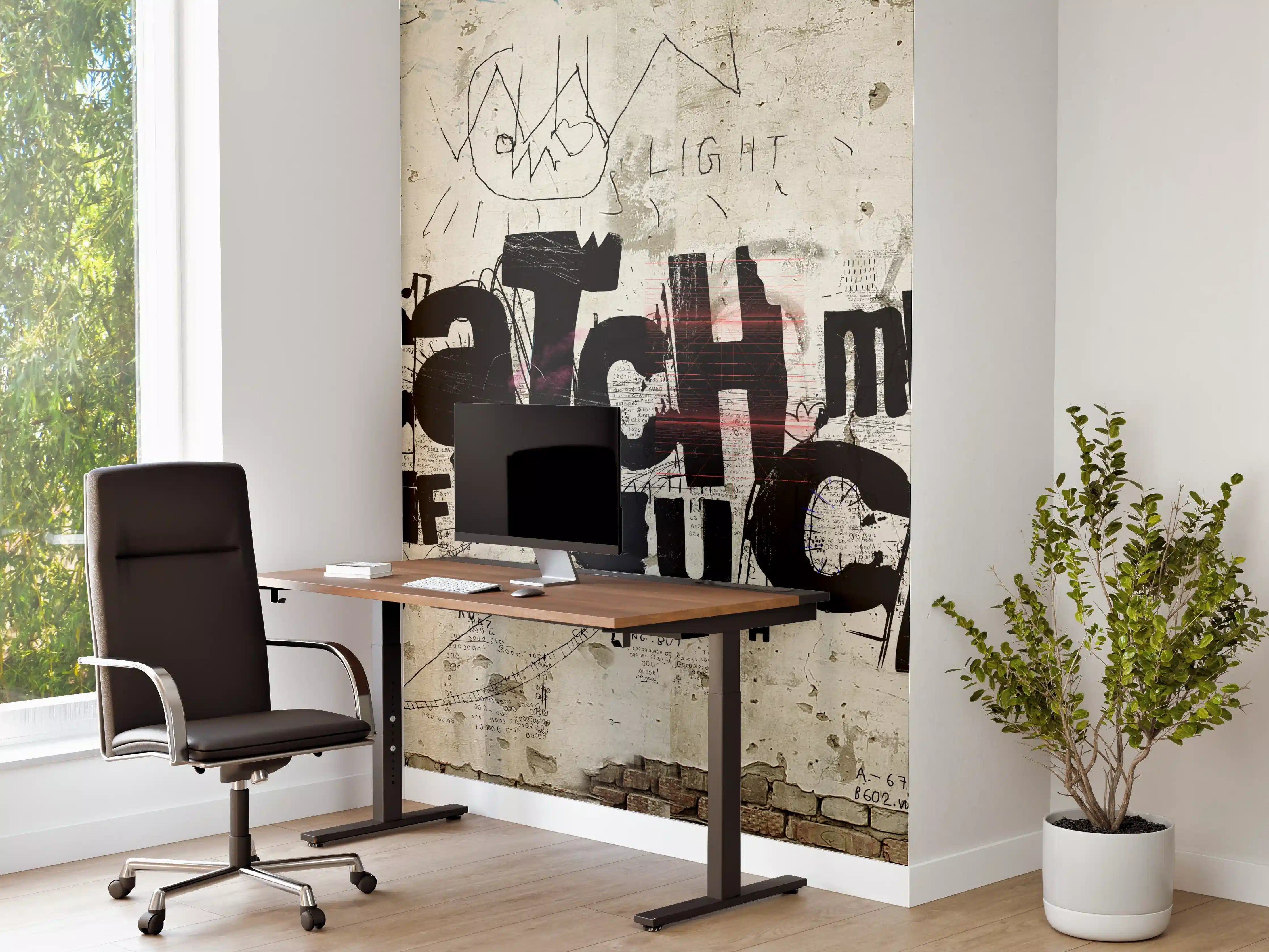 Büro Wandgestaltung - Street-Art-Läufer auf Mauer
