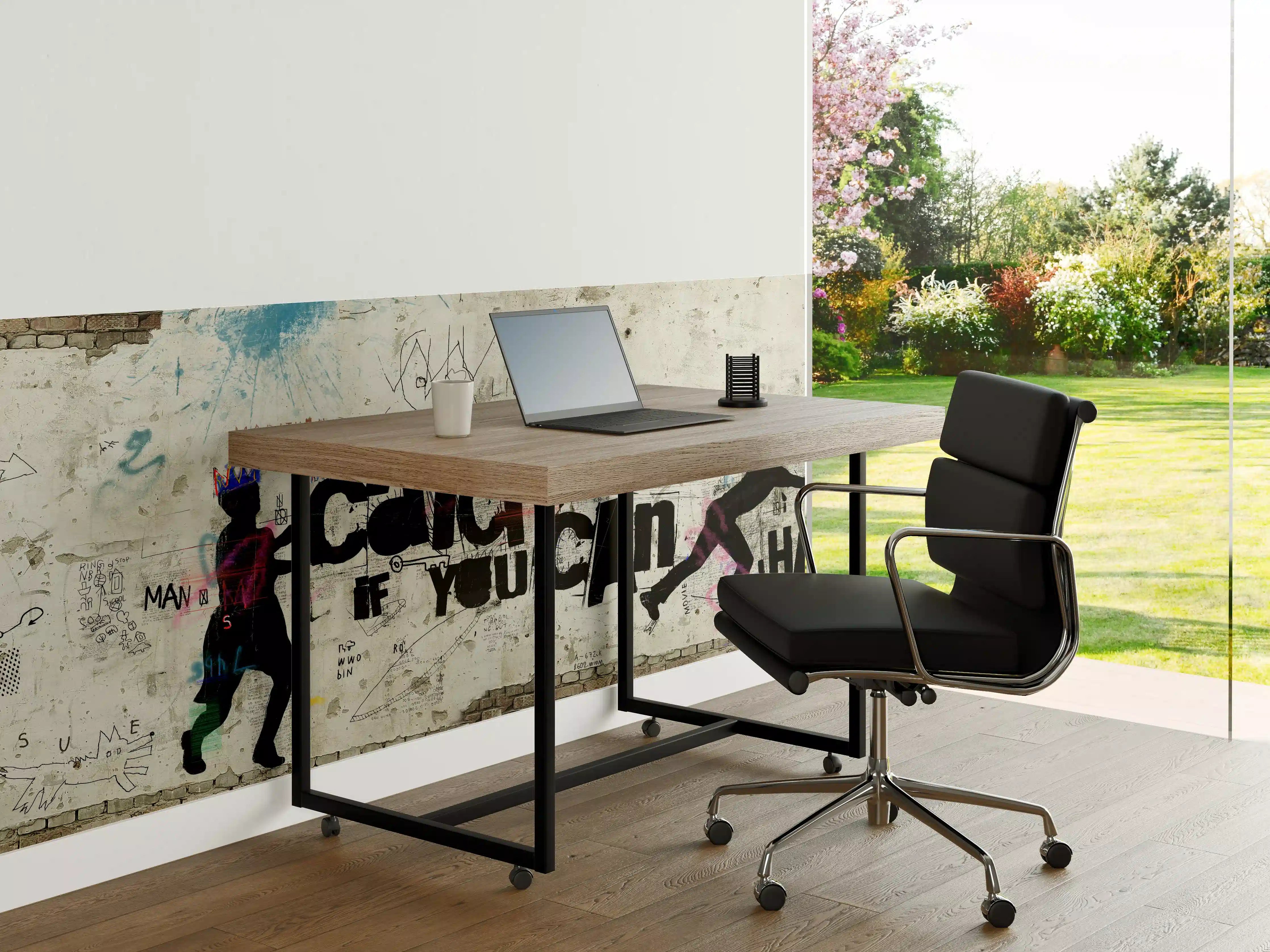 Büro Wandgestaltung - Street-Art-Läufer auf Mauer