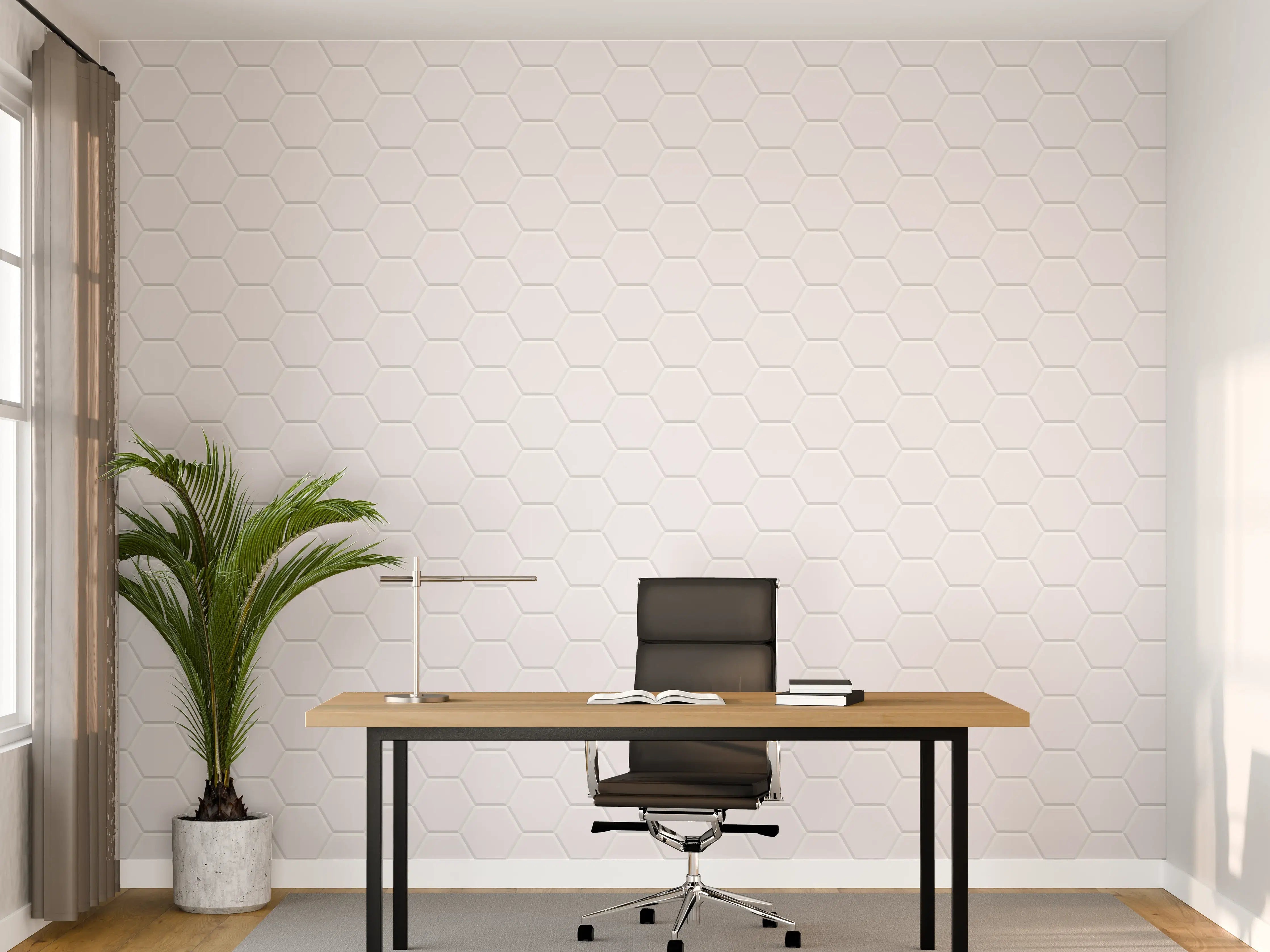 Büro Wandgestaltung - Stylische Weiß-Grau Wandtextur