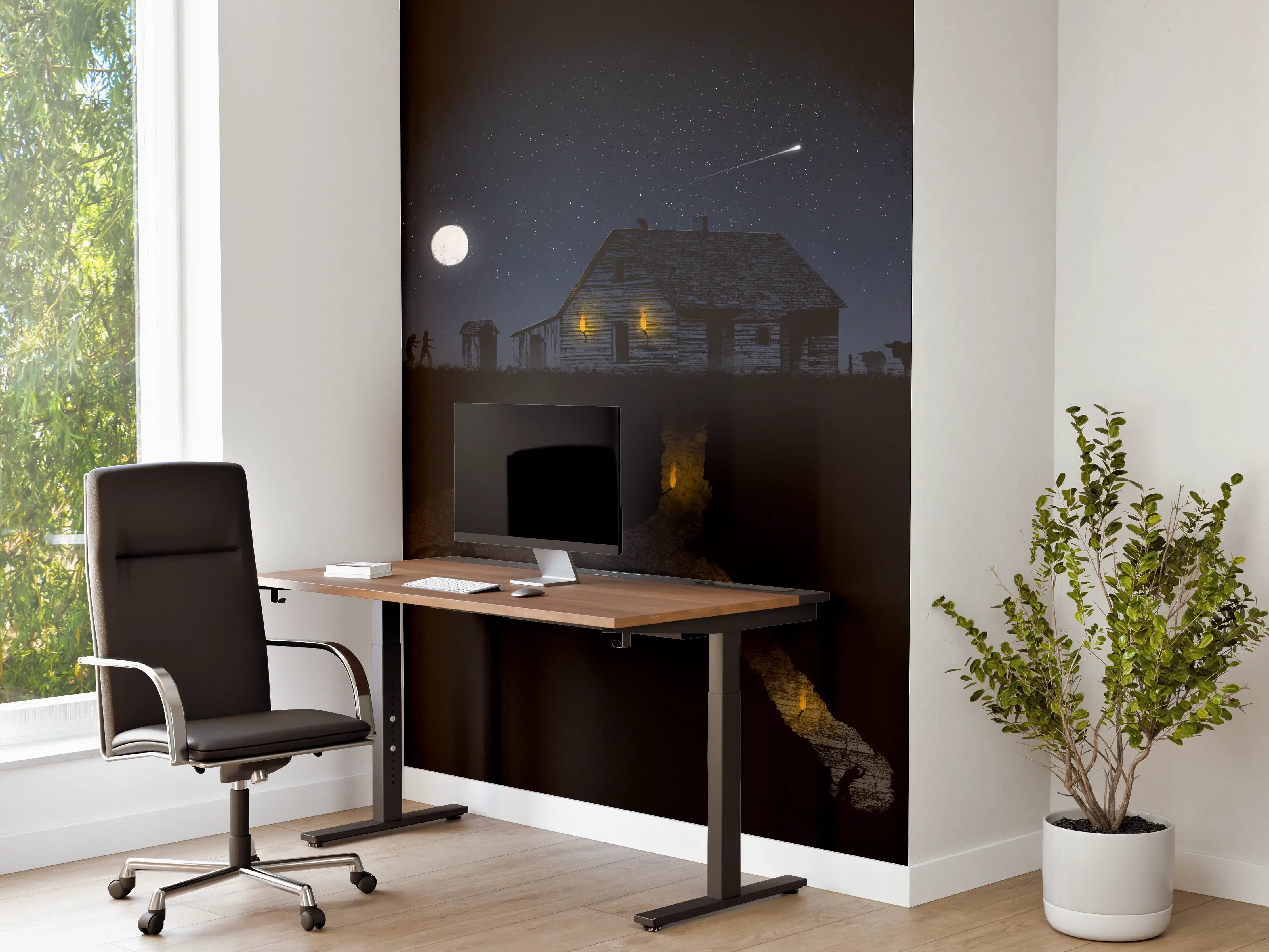 Büro Wandgestaltung - Surreale Nachthimmel Komposition