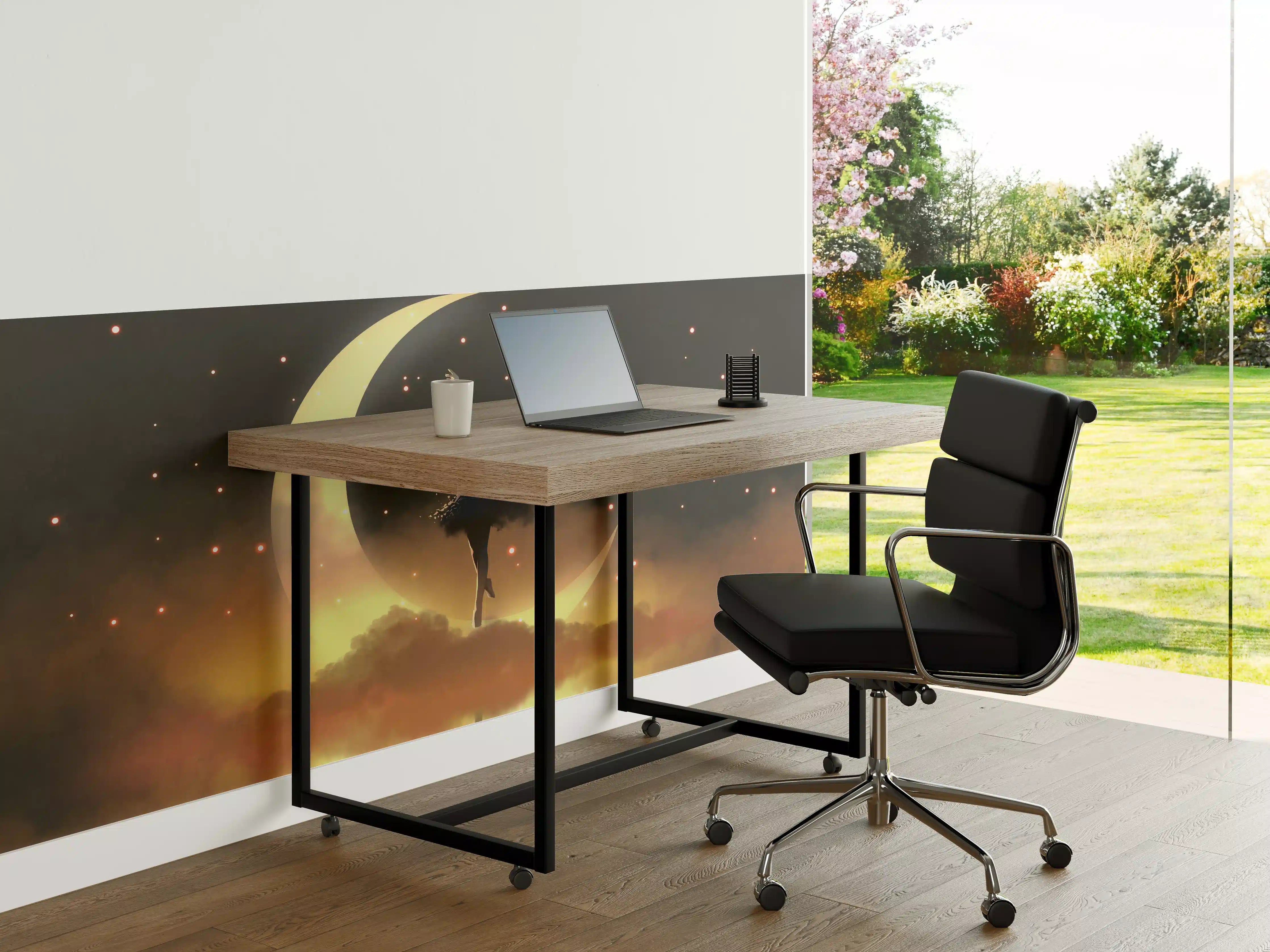 Büro Wandgestaltung - Tänzerin auf Mondsichel