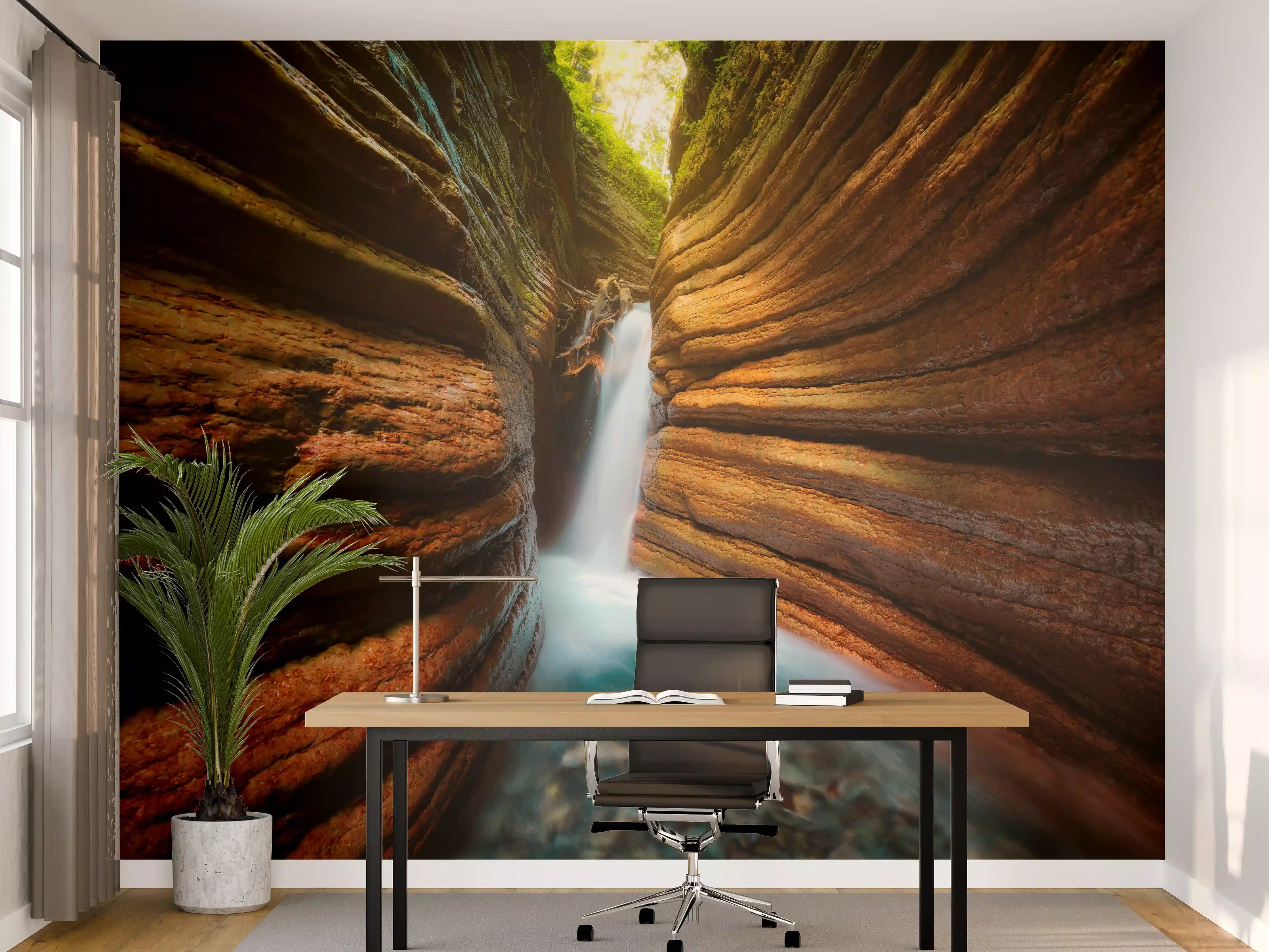 Büro Wandgestaltung - Tauglebach Klamm Slot Canyon River in Austria