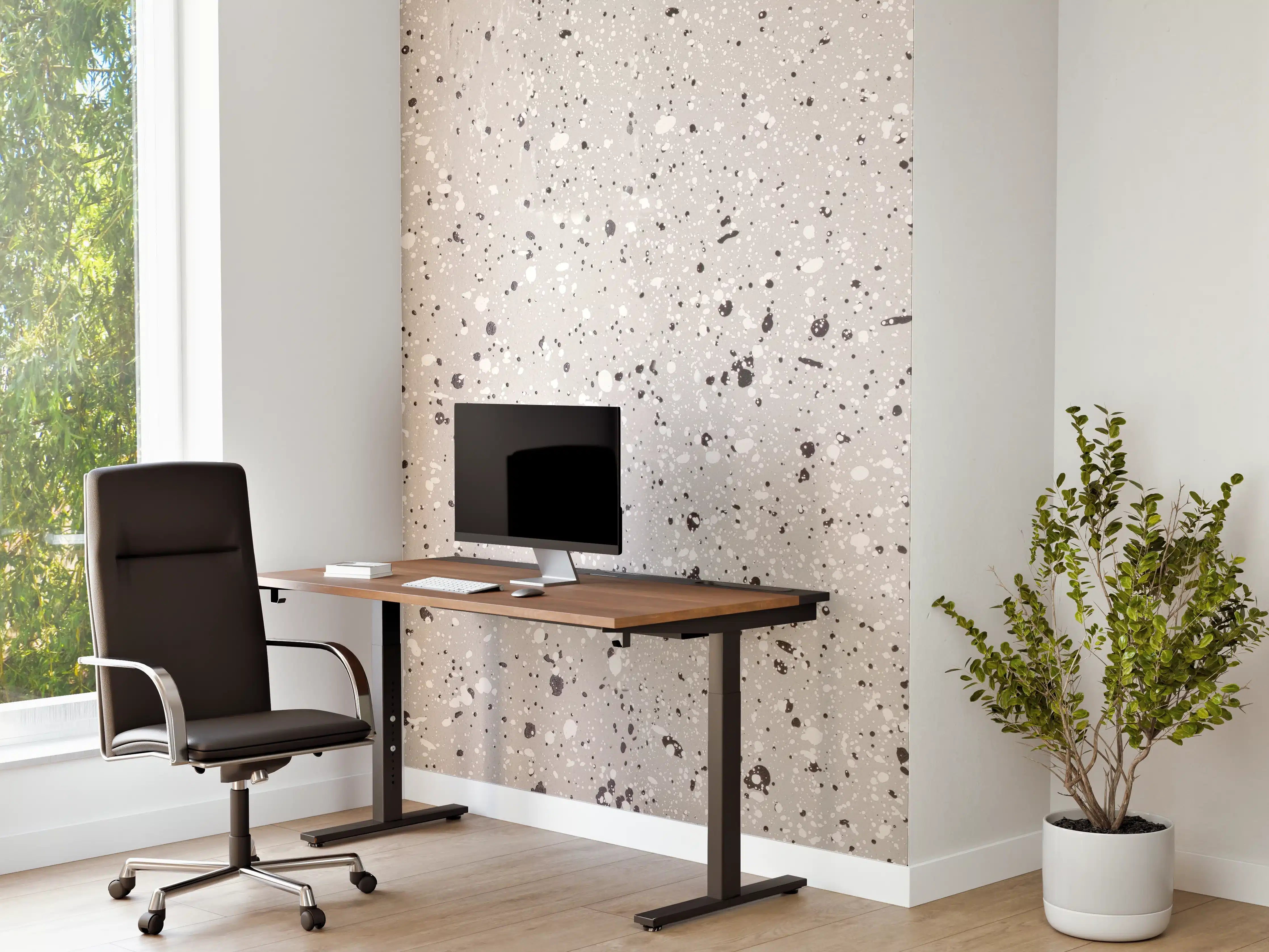 Büro Wandgestaltung - Terazzo Stein Textur - Nahaufnahme