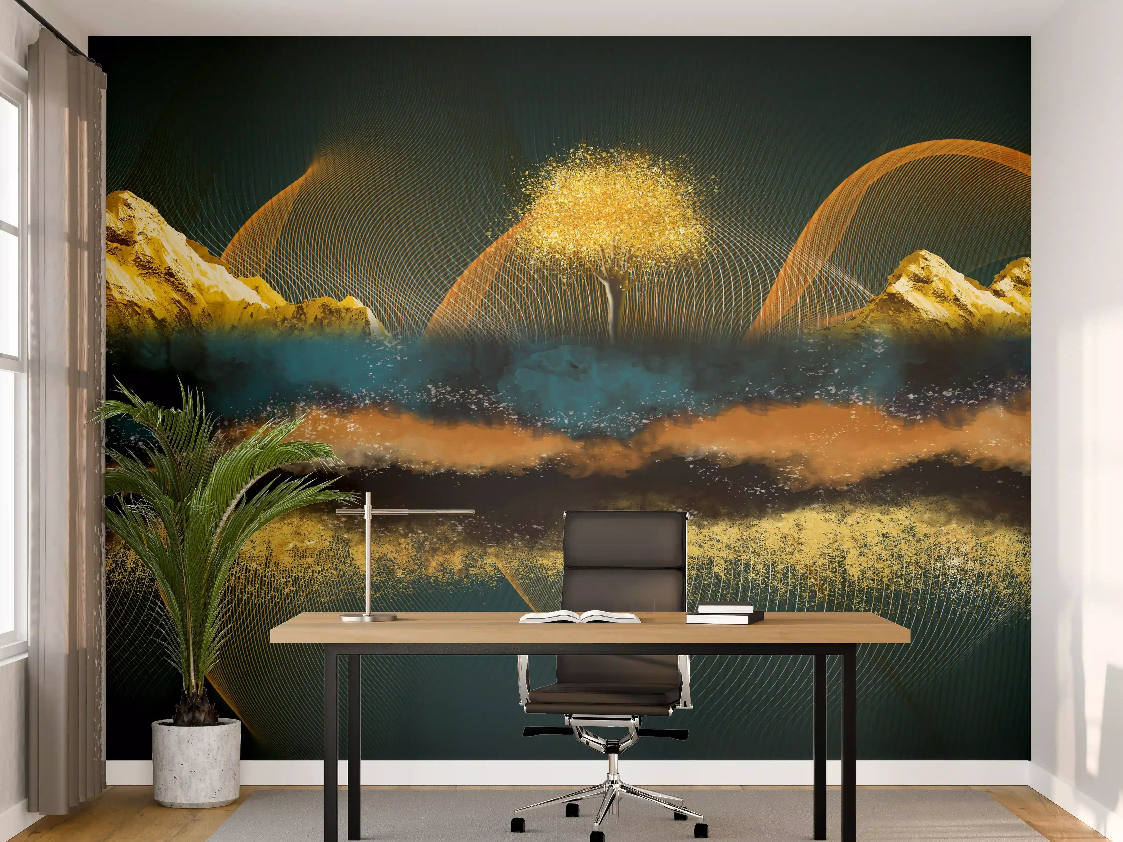 Büro Wandgestaltung - Terracotta-Design für stilvolle Räume