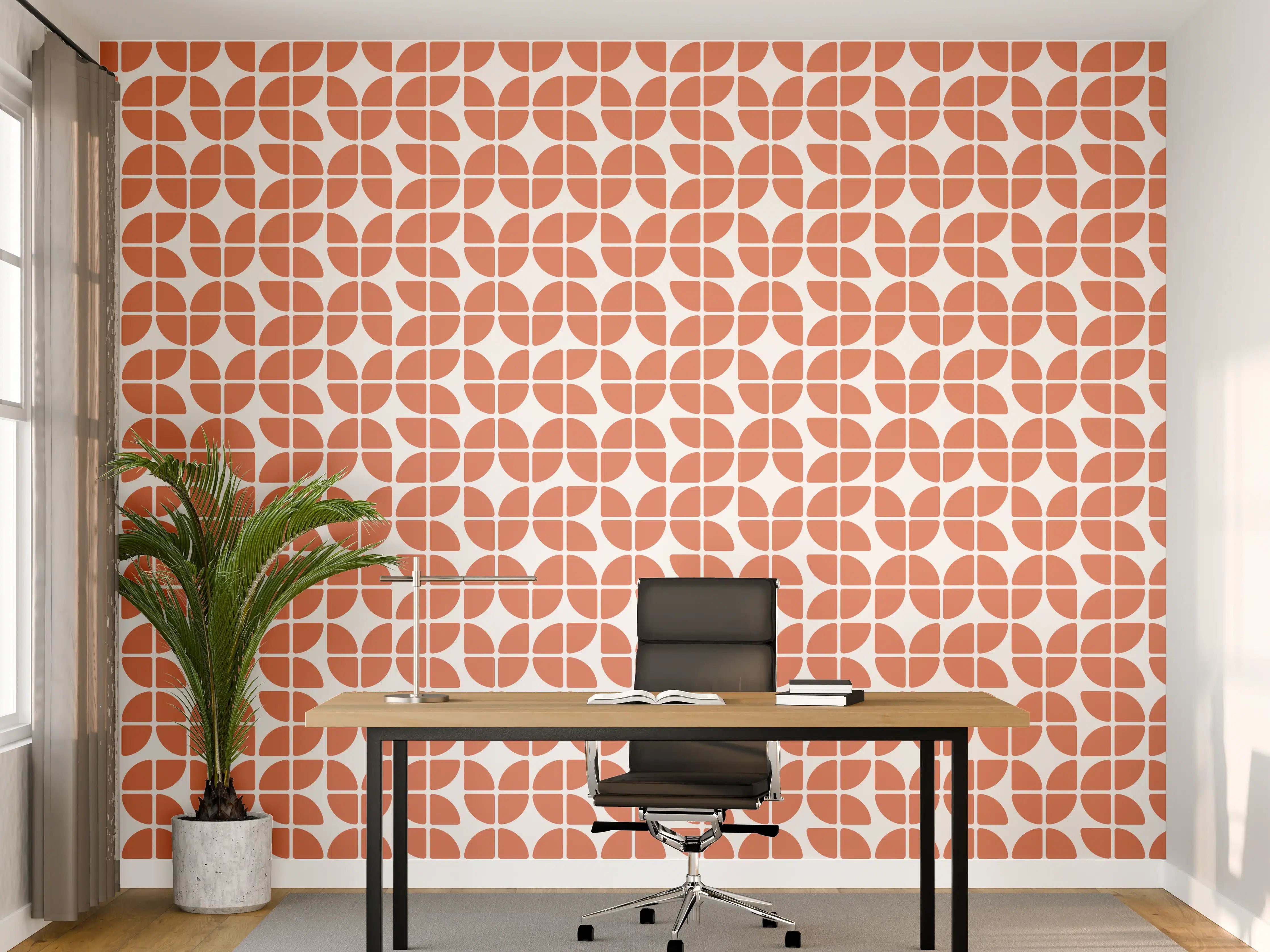 Büro Wandgestaltung - Terracotta-Flies in warmem Ambiente