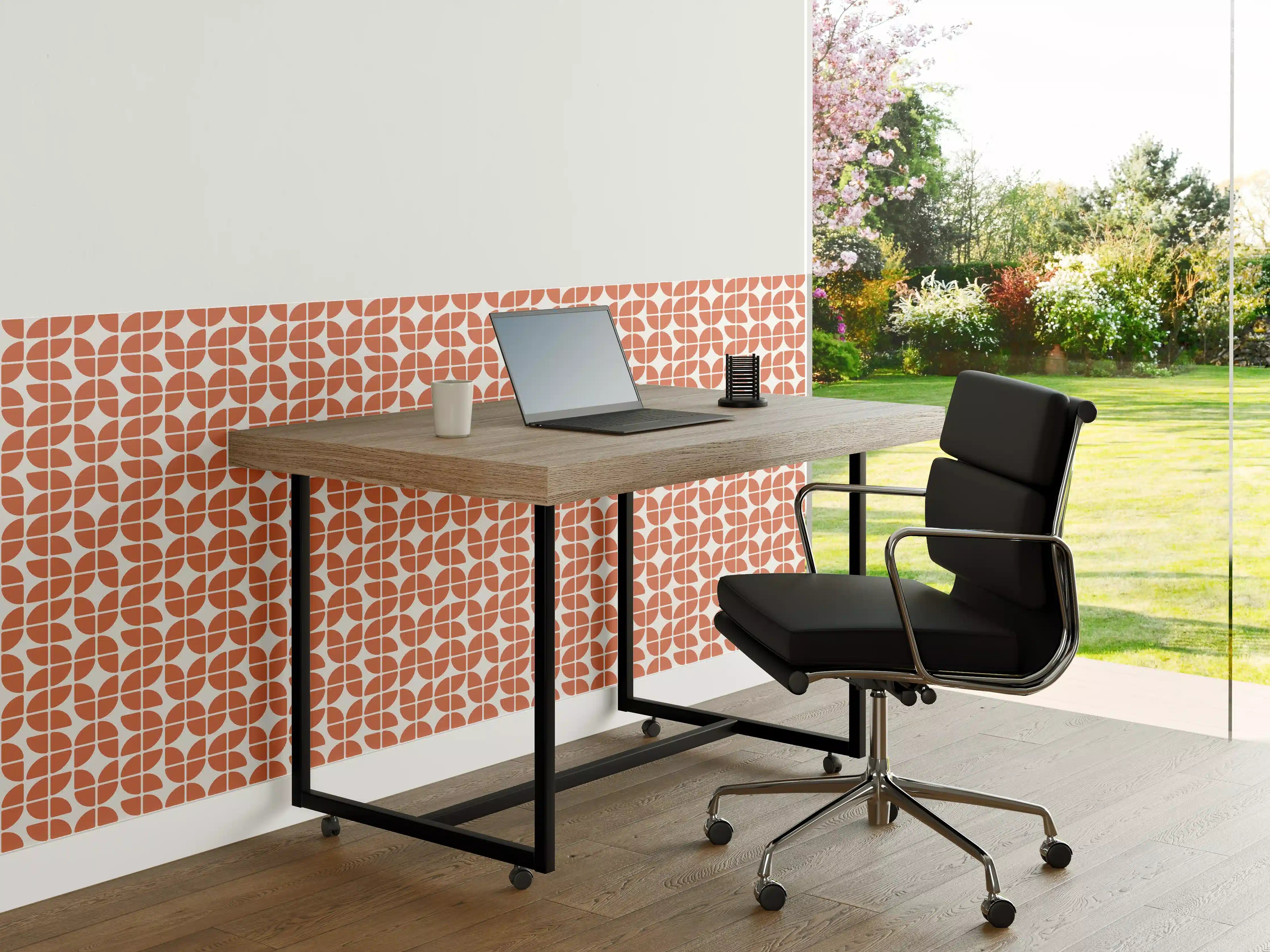 Büro Wandgestaltung - Terracotta-Flies in warmem Ambiente
