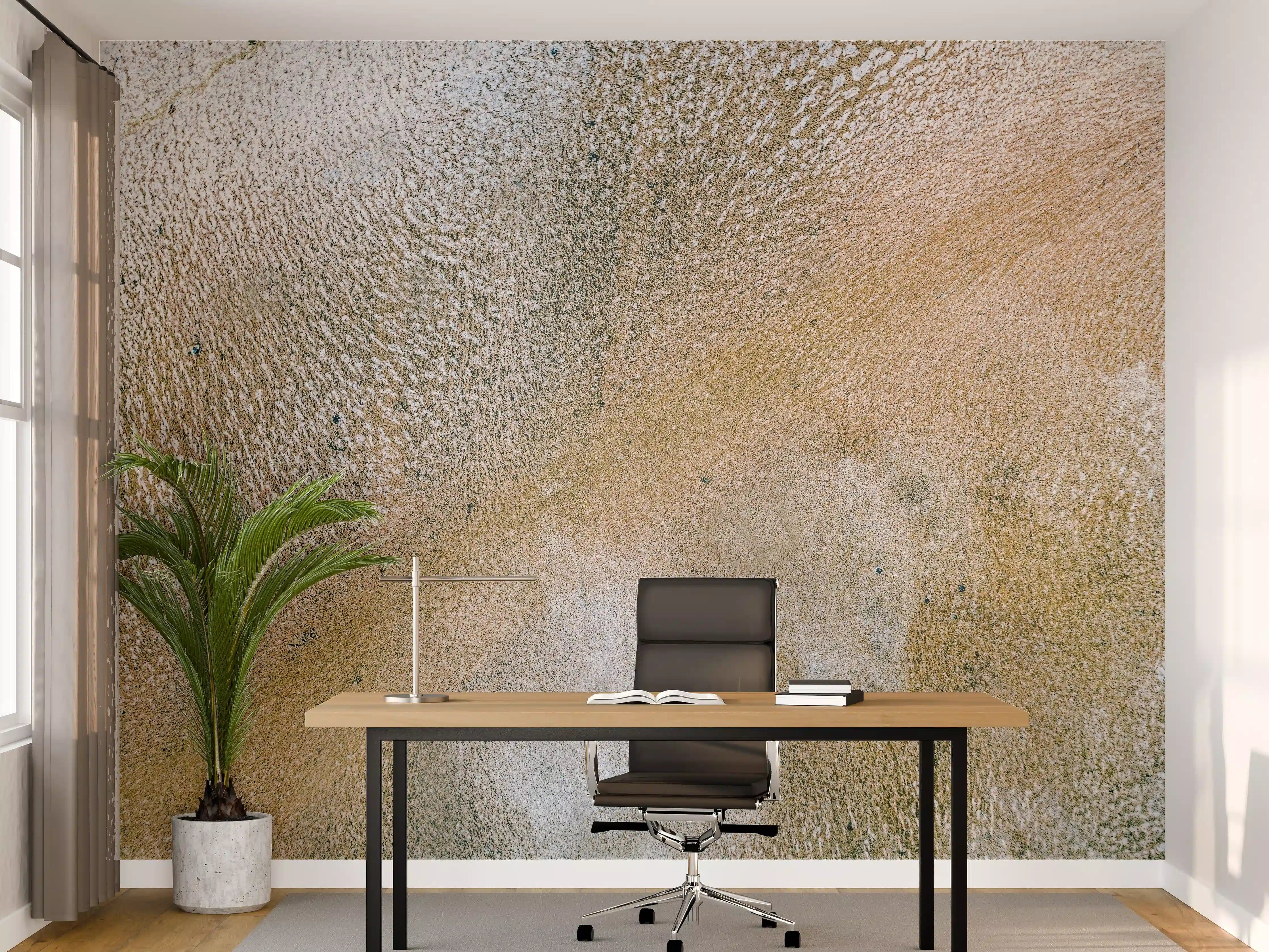Büro Wandgestaltung - Texturierte Oberfläche in Erdtönen