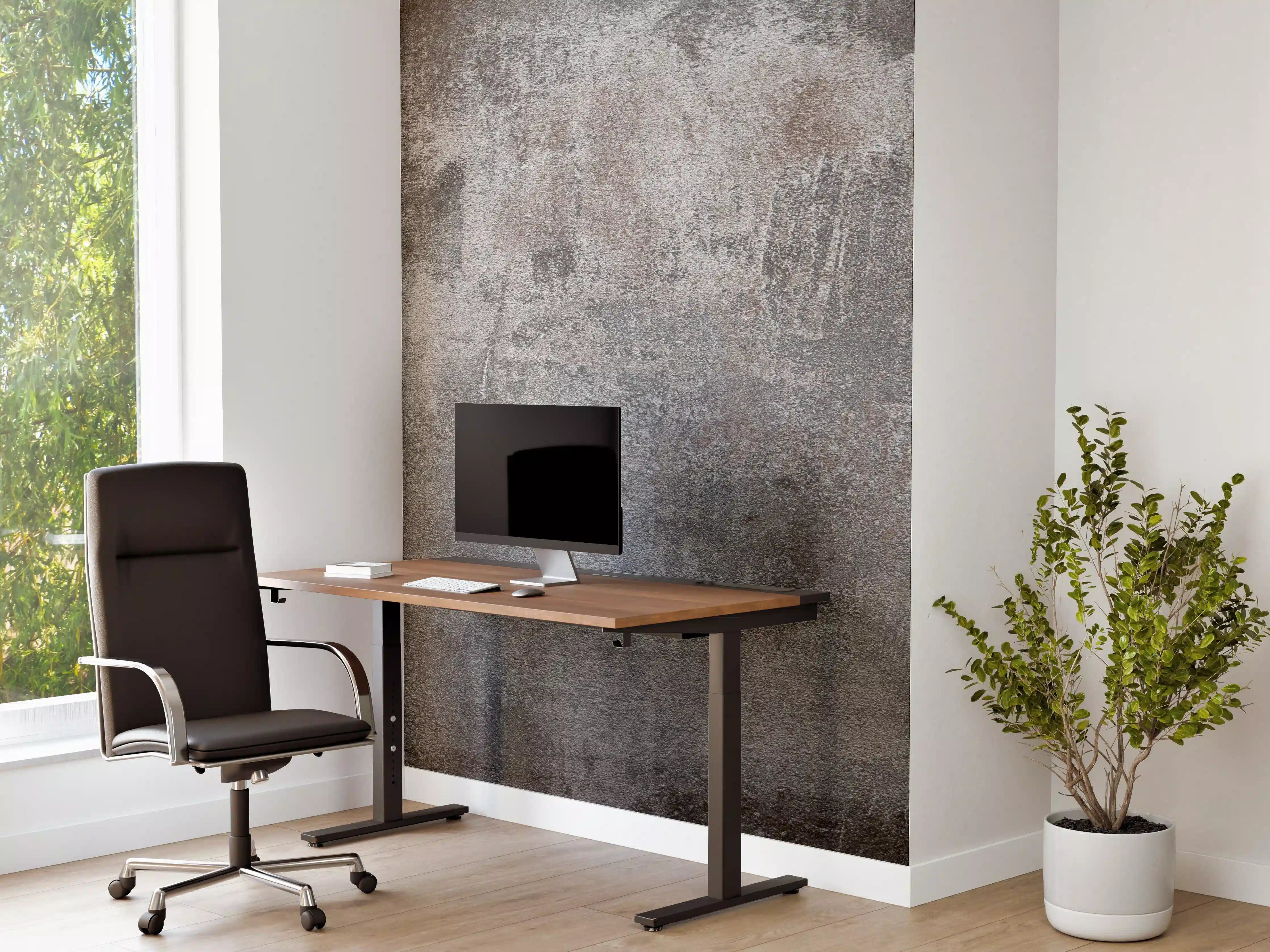 Büro Wandgestaltung - Texturiertes Grau-Metall-Finish