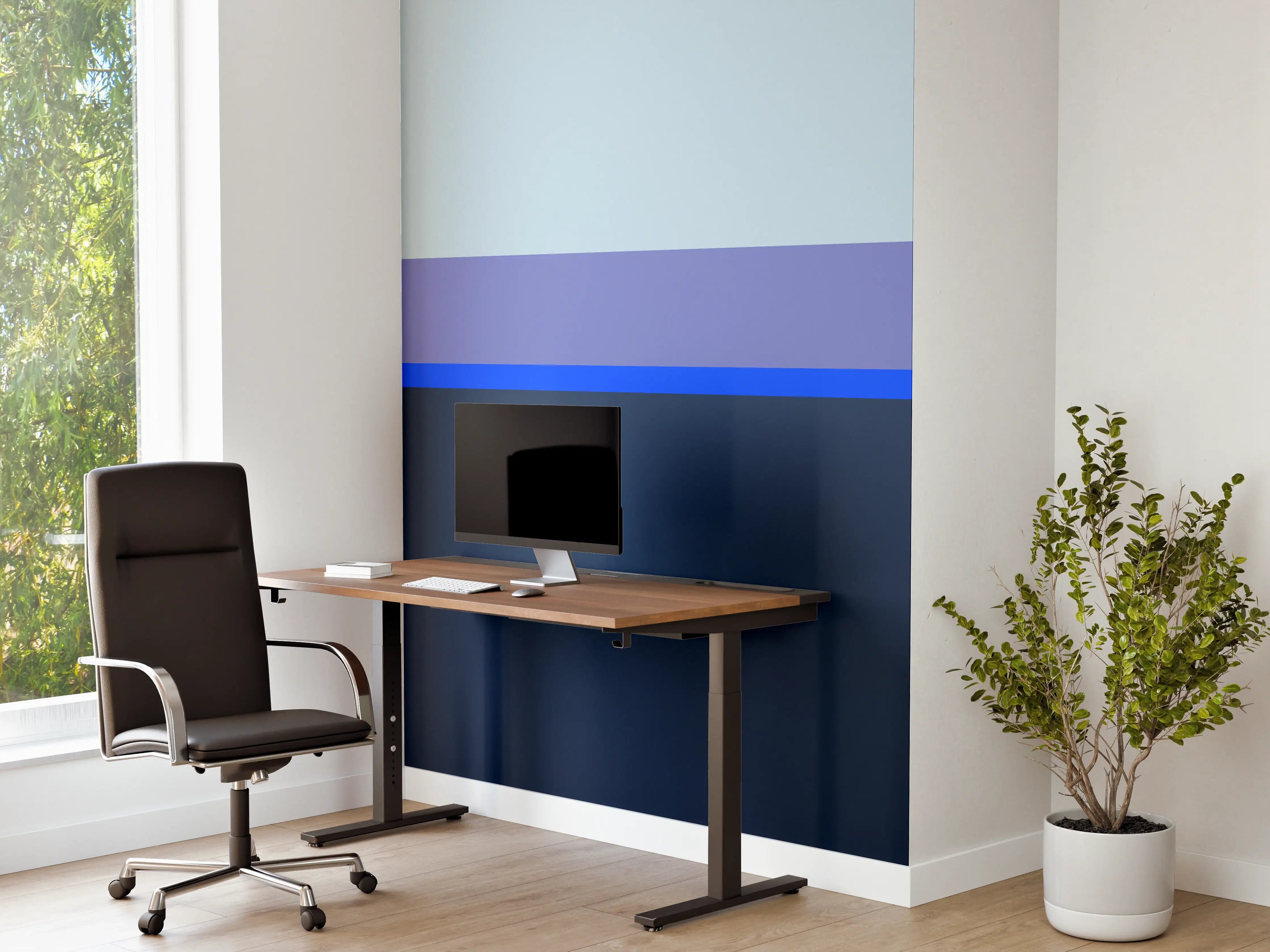 Büro Wandgestaltung - The Blues - Horizontal - Blueberry