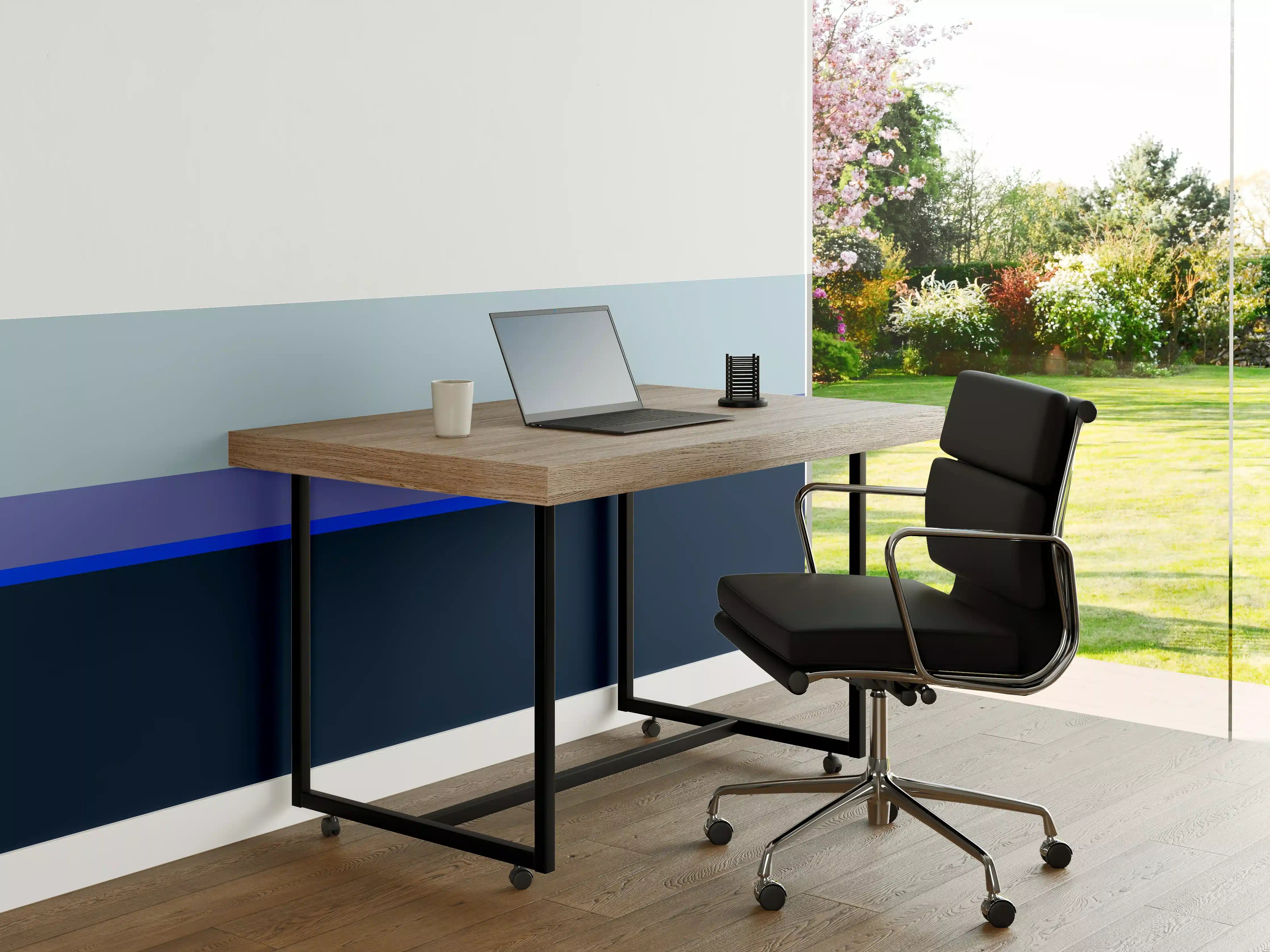 Büro Wandgestaltung - The Blues - Horizontal - Blueberry