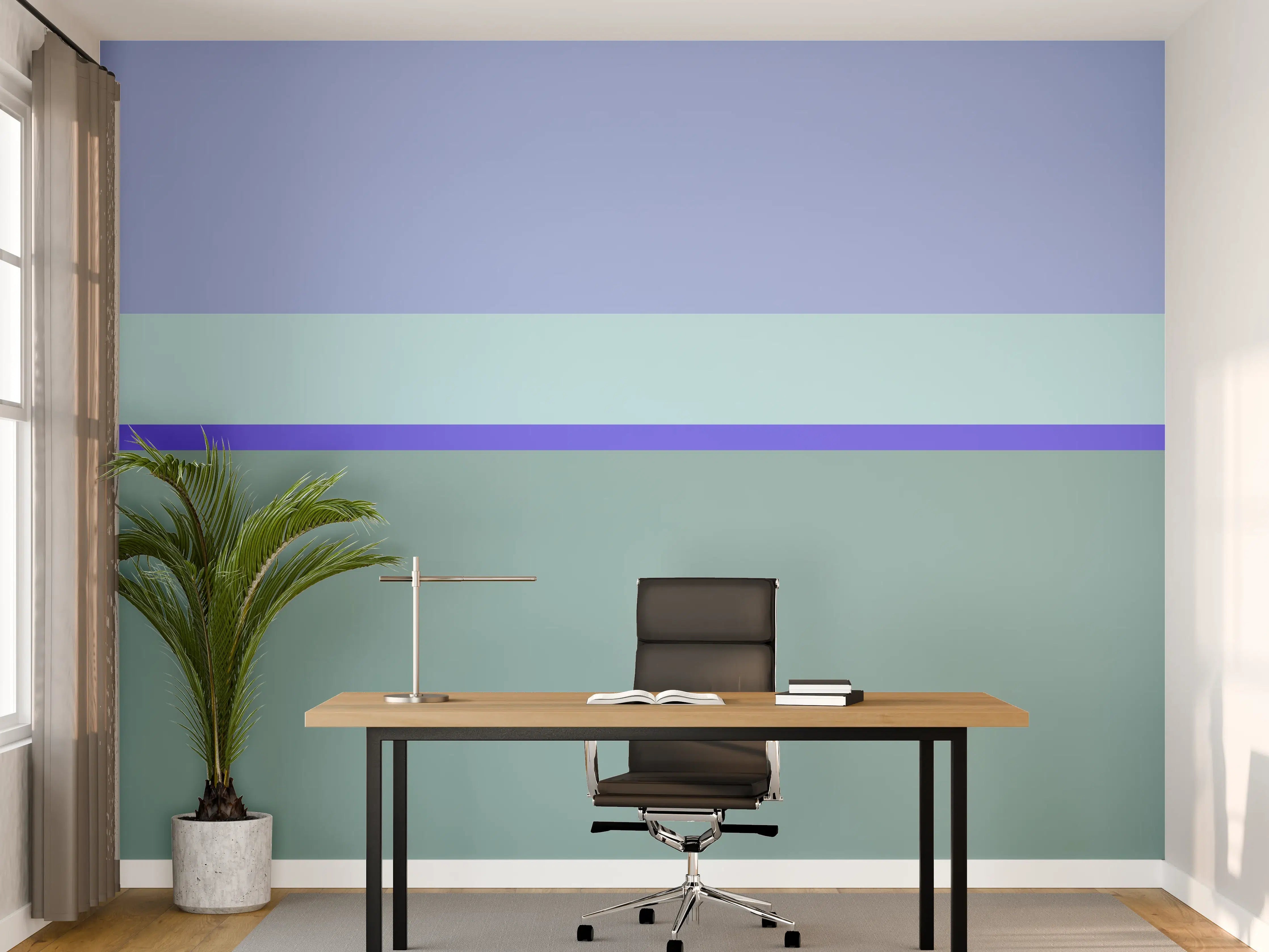 Büro Wandgestaltung - The Blues - Horizontal - Lavender