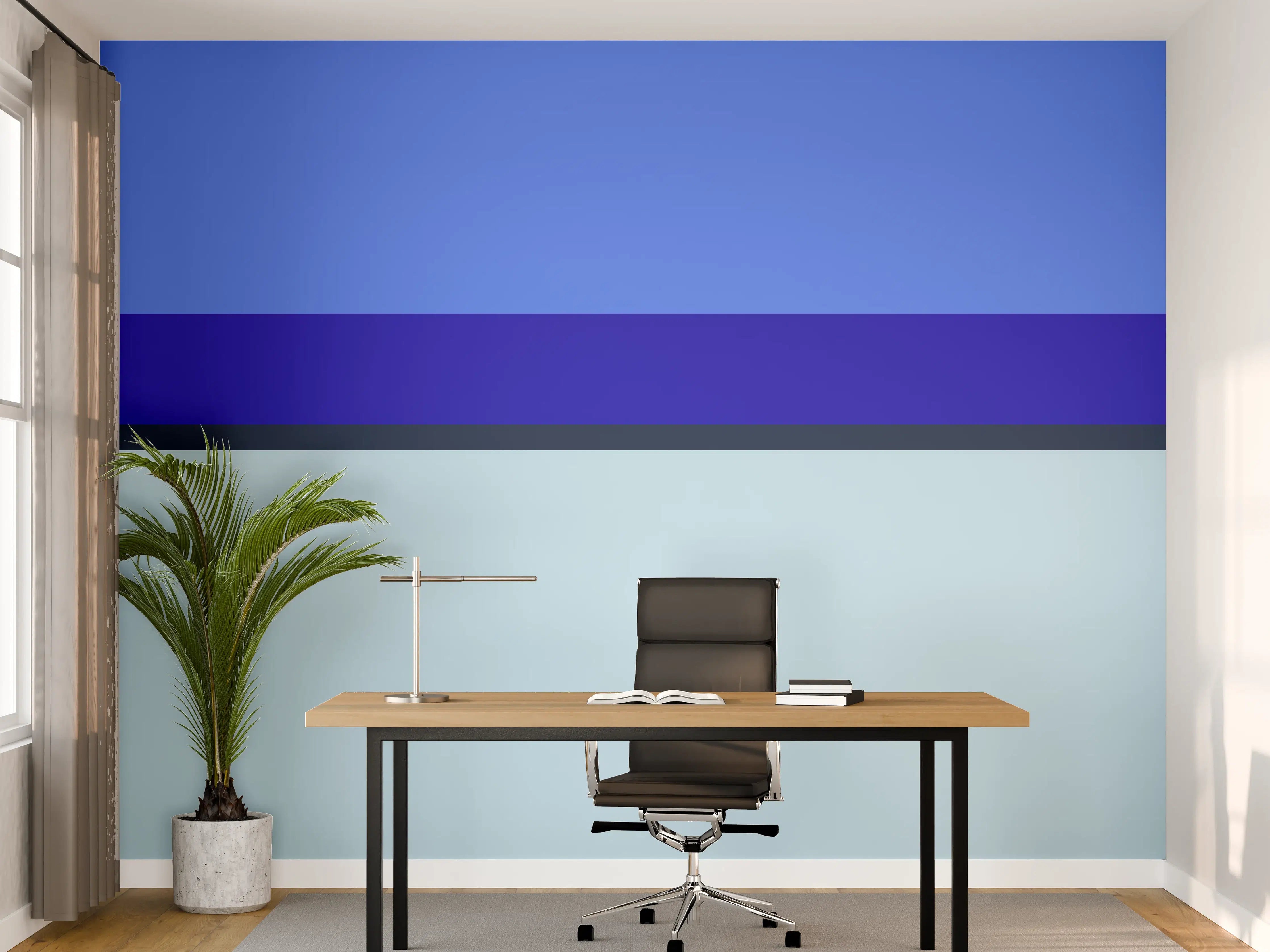 Büro Wandgestaltung - The Blues - Horizontal - Waterfall