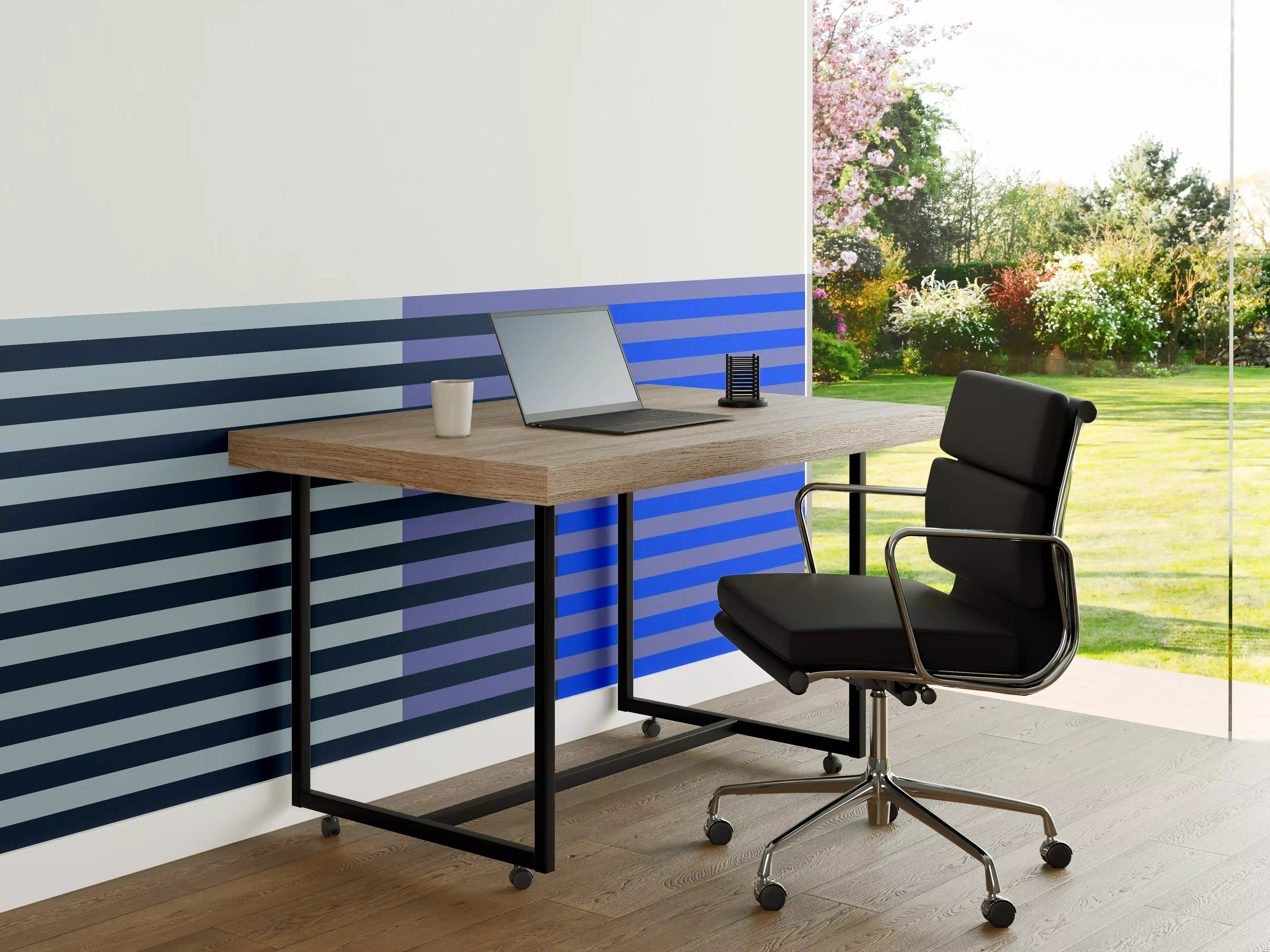 Büro Wandgestaltung - The Blues - Multy Stripes - Blueberry