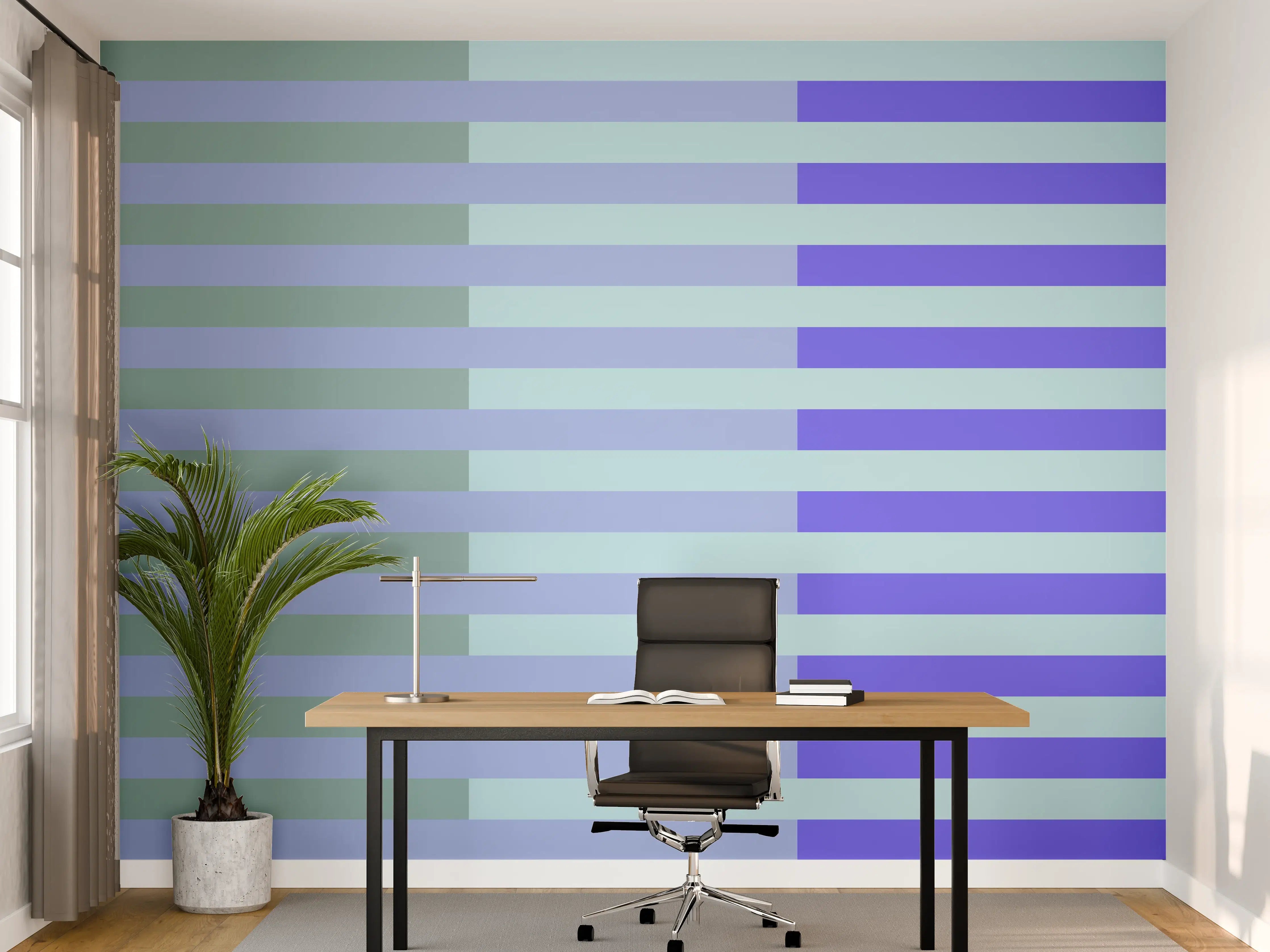 Büro Wandgestaltung - The Blues - Multy Stripes - Lavender