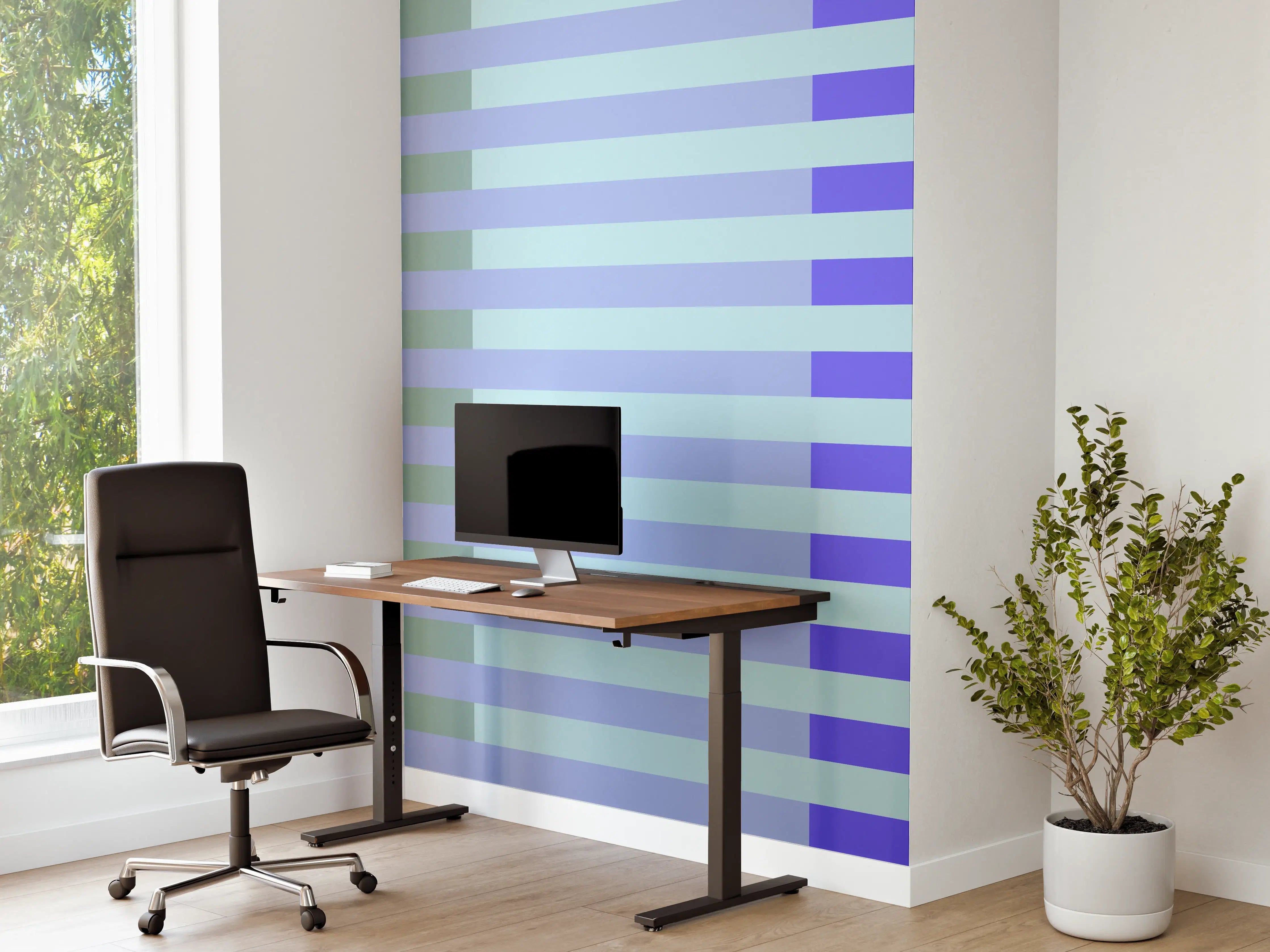 Büro Wandgestaltung - The Blues - Multy Stripes - Lavender